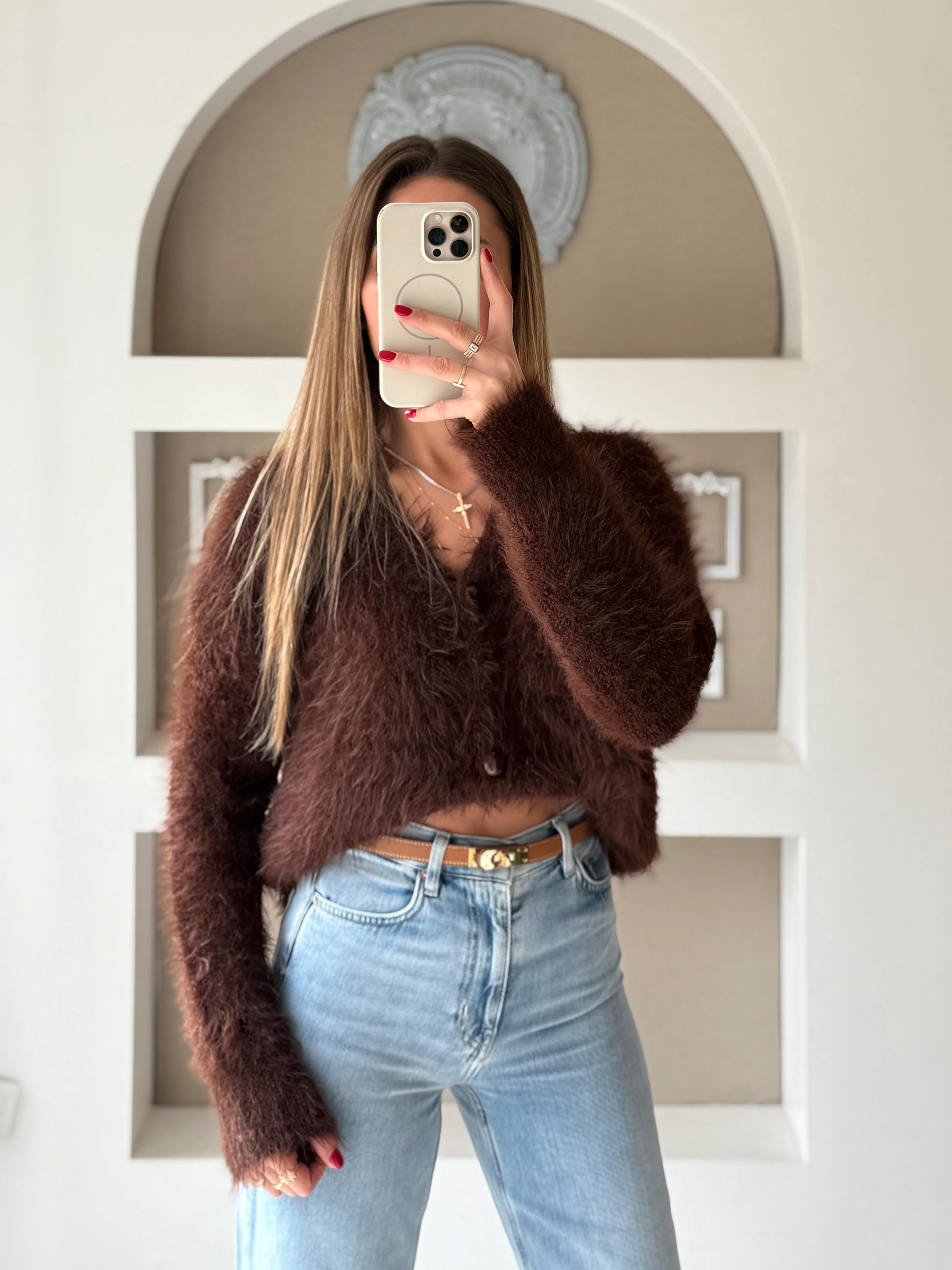 Yumoş Hırka  - Kahverengi