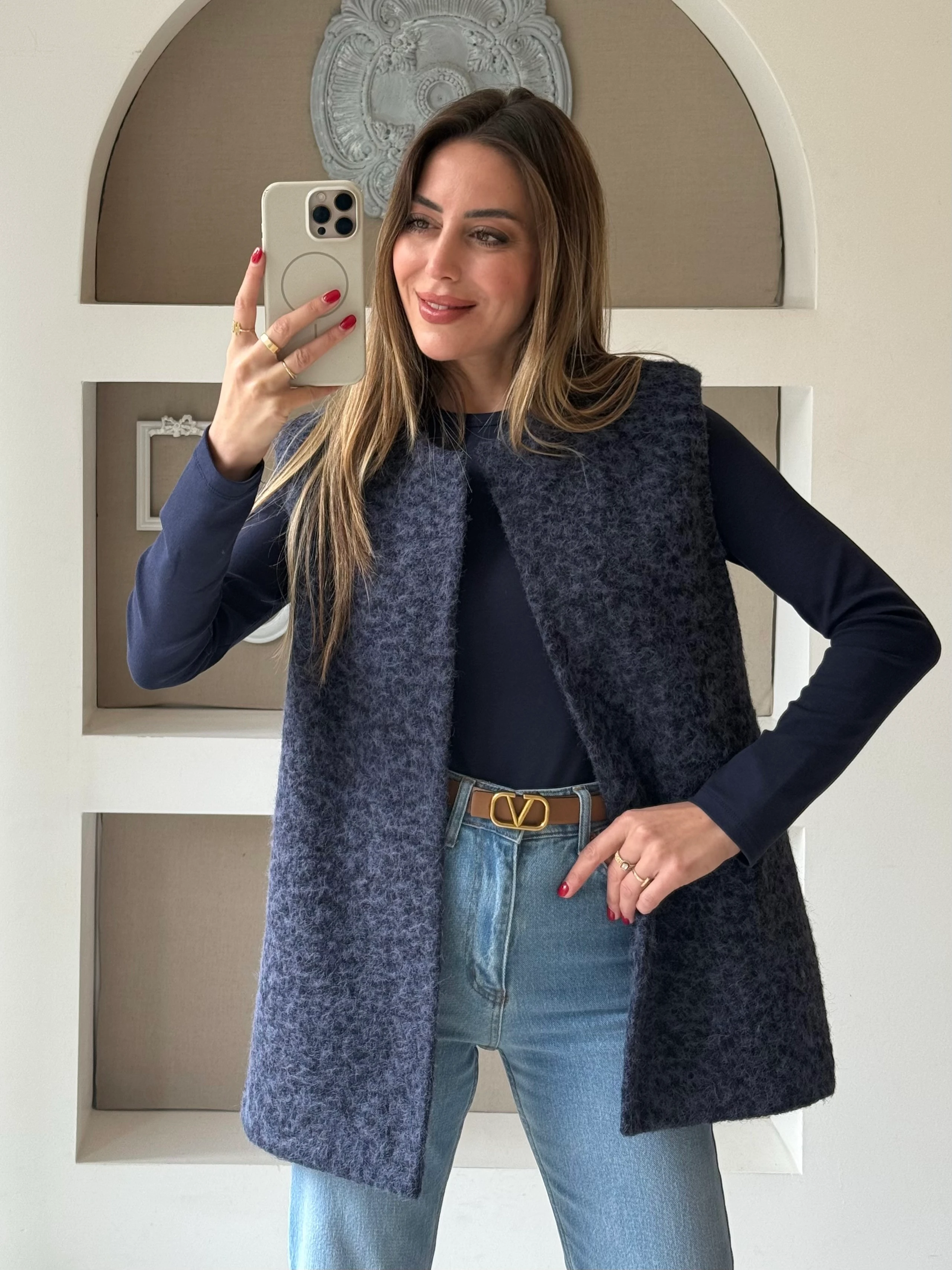 Yün Yelek - Lacivert