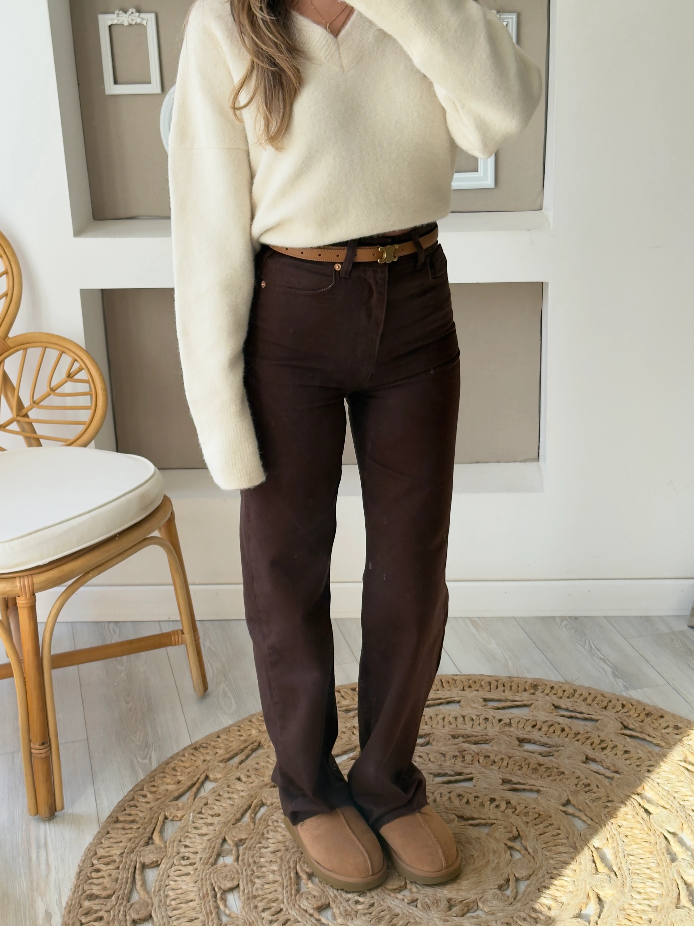 Kahverengi Straight ZR Jean