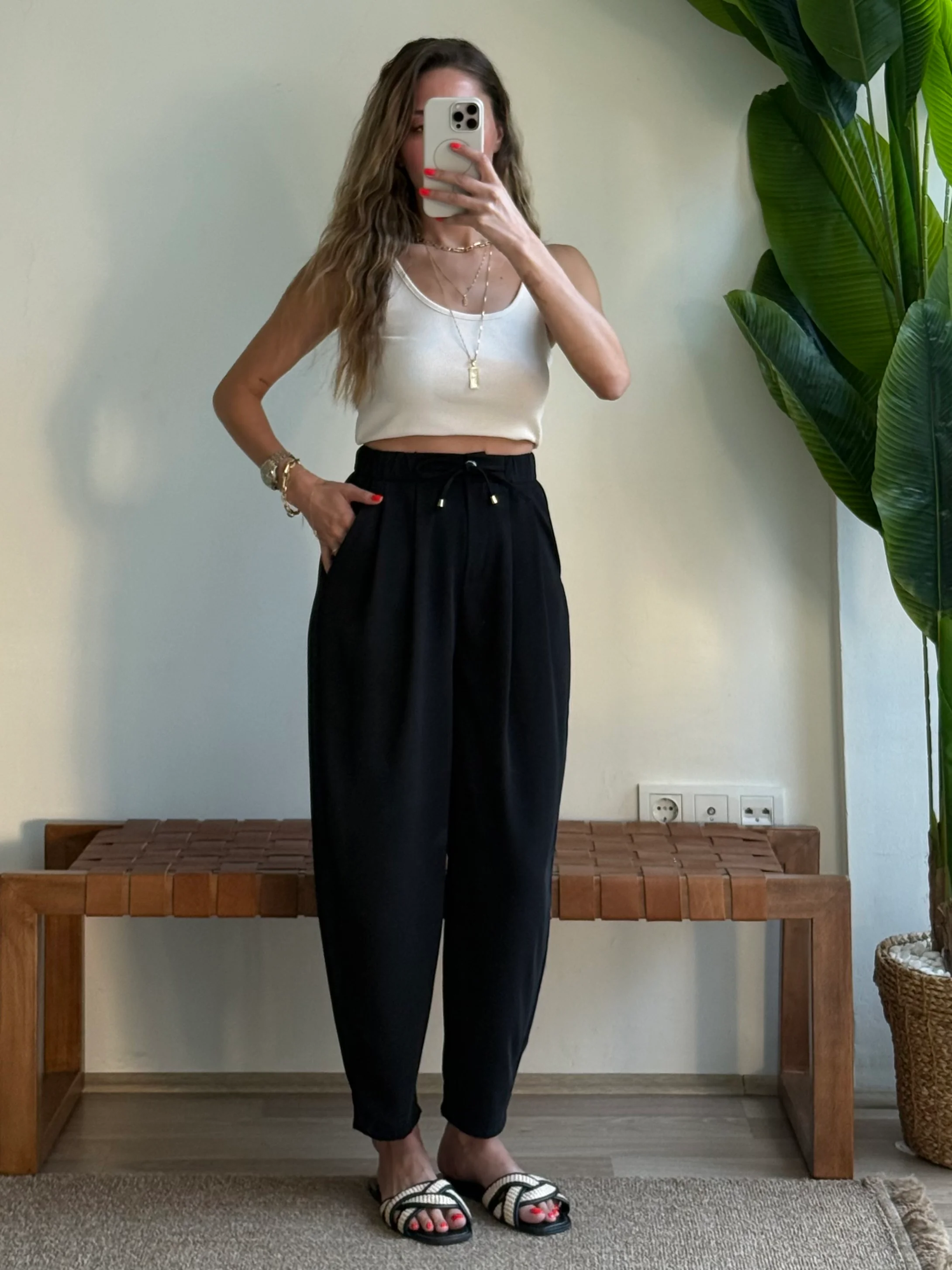 Şalvar Model Pantolon - siyah