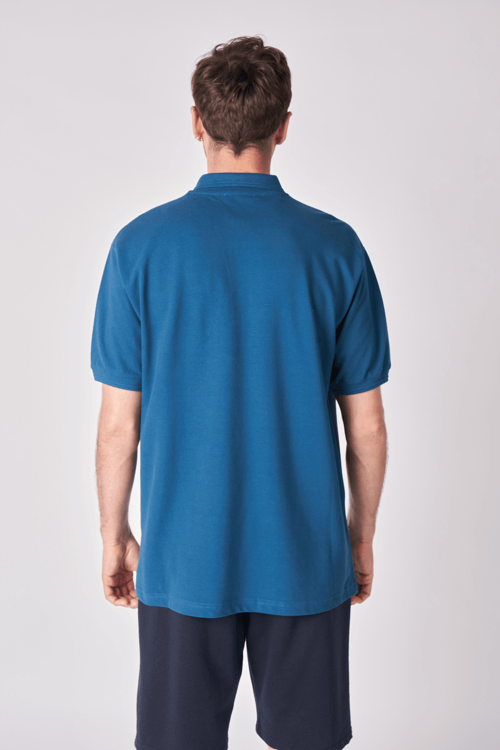 Erkek Polo Yaka Kısa Kollu Regular Fit Basic Tişört - Petrol