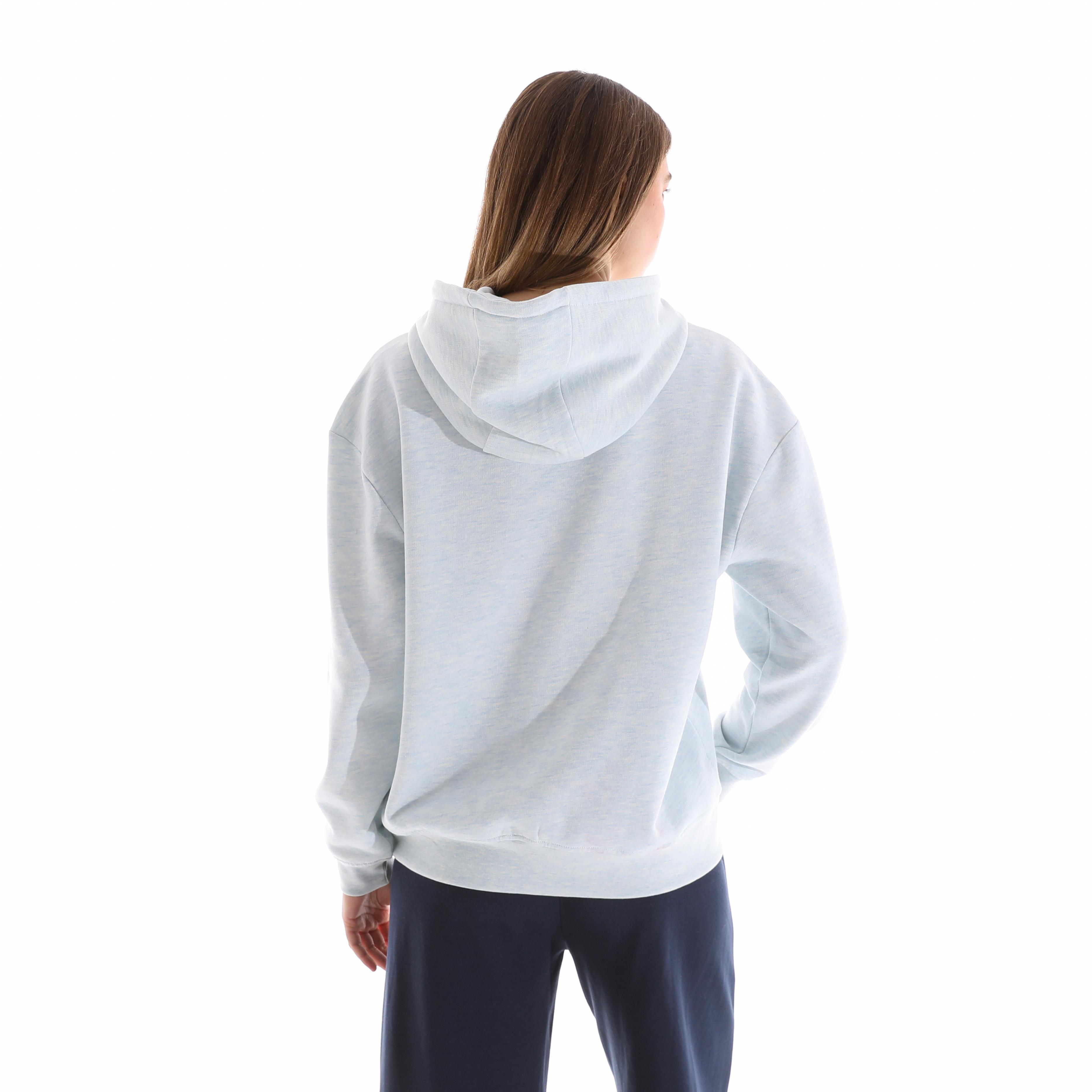 Kadın Nakış Detaylı Sweatshırt - MAVİ MELANJ