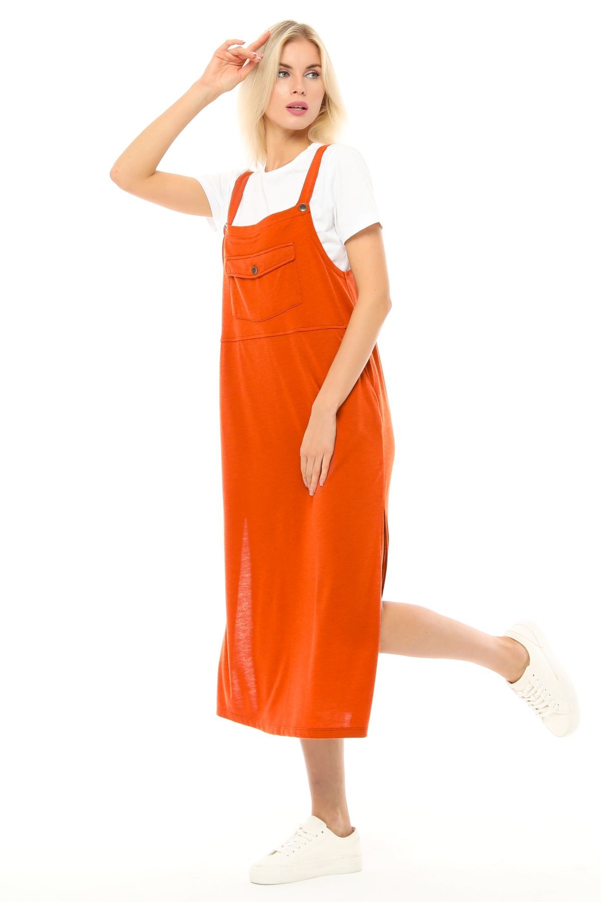 Kadın Pareo Plaj Elbisesi - Tarçın