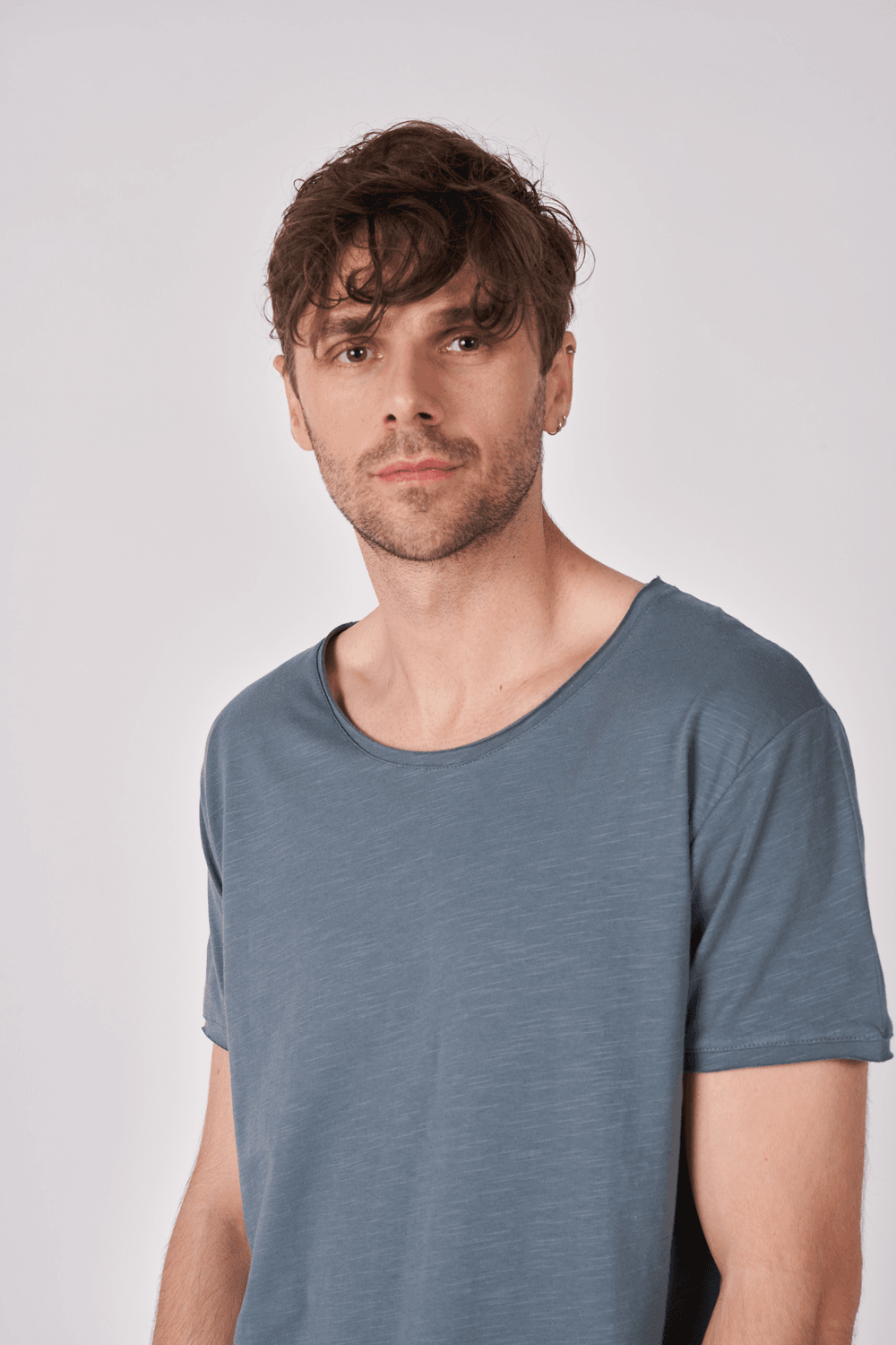 Erkek Kayık Yaka Kısa Kollu Regular Fit Basic Tişört