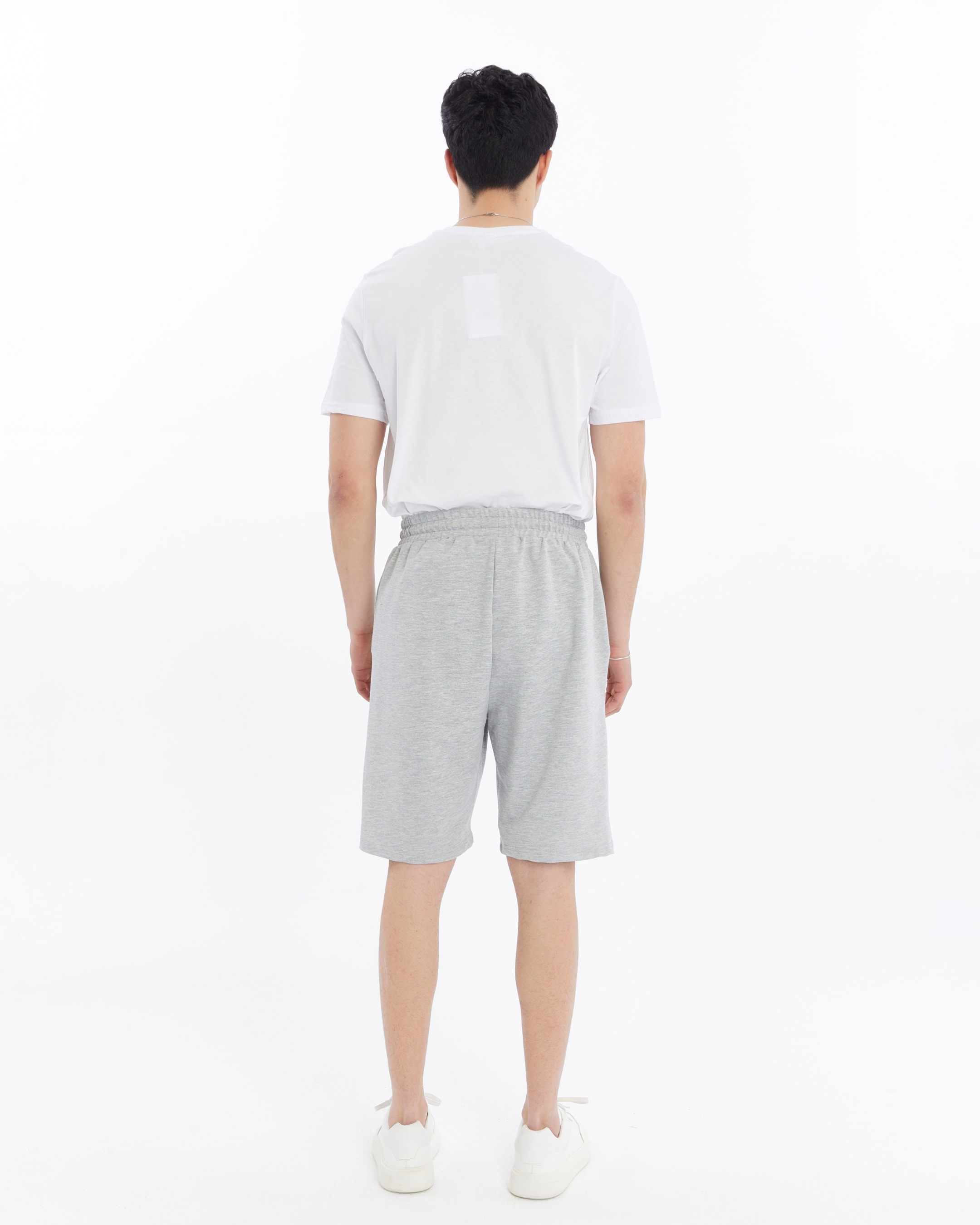 Erkek V Yaka Kısa Kollu Regular Fit Basic Tişört - Beyaz