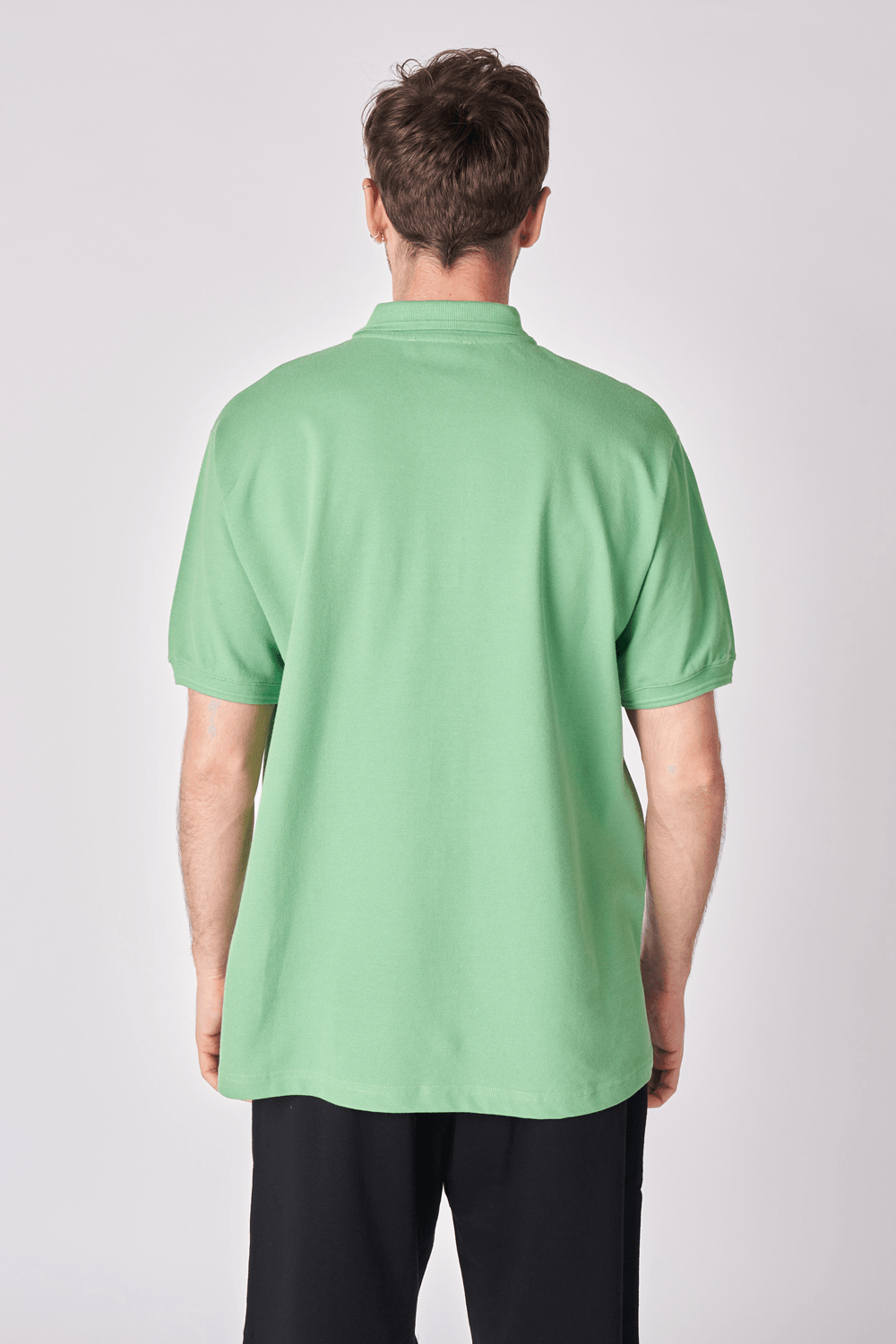 Erkek Polo Yaka Kısa Kollu Regular Fit Basic Tişört - Yeşil