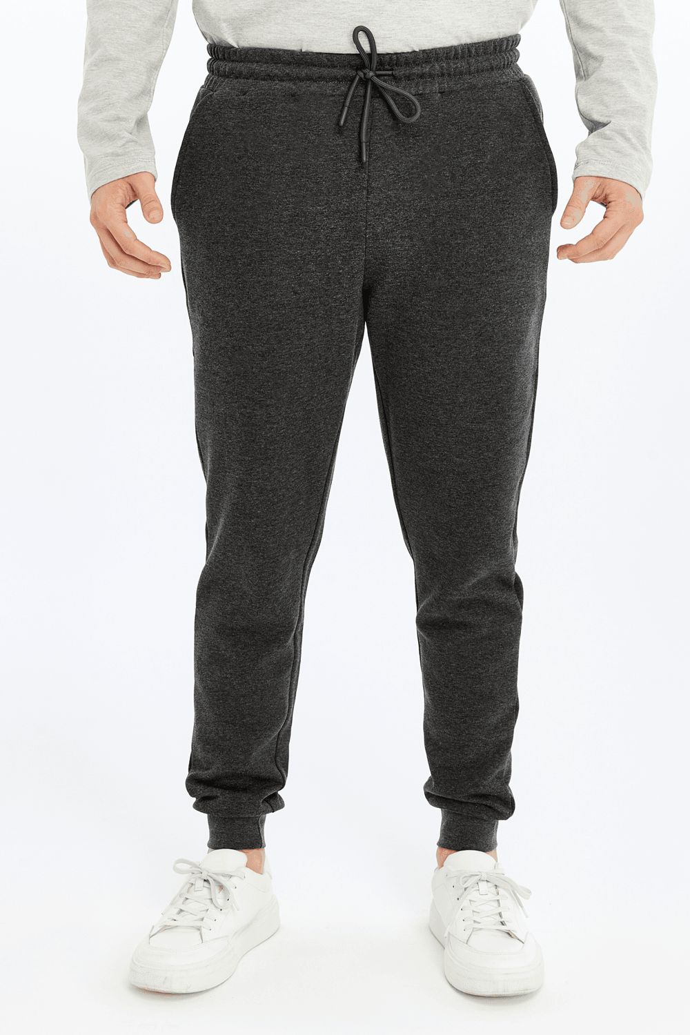 Erkek Lastikli Paça Regular Fit Jogger Eşofman Altı - Antrasit