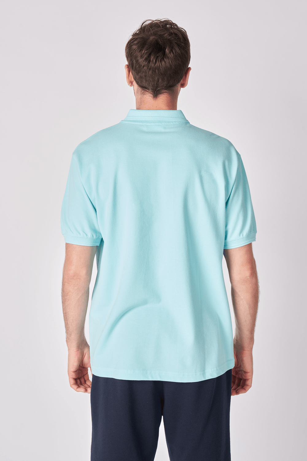 Erkek Polo Yaka Kısa Kollu Regular Fit Basic Tişört - Turkuaz