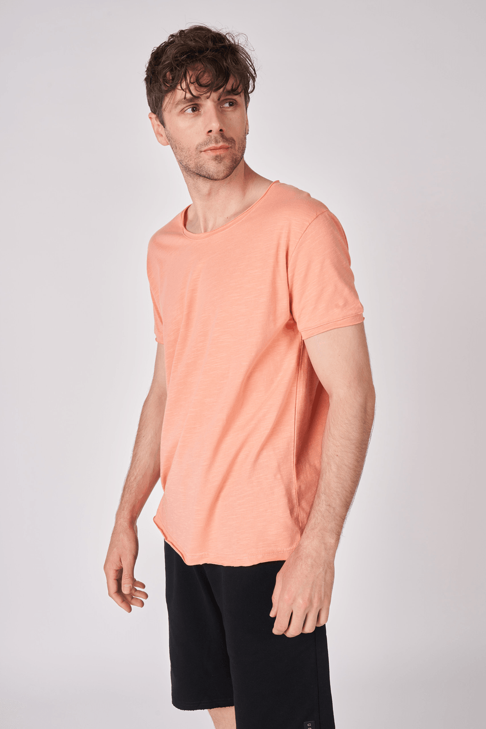 Erkek Kayık Yaka Kısa Kollu Regular Fit Basic Tişört - SOMON