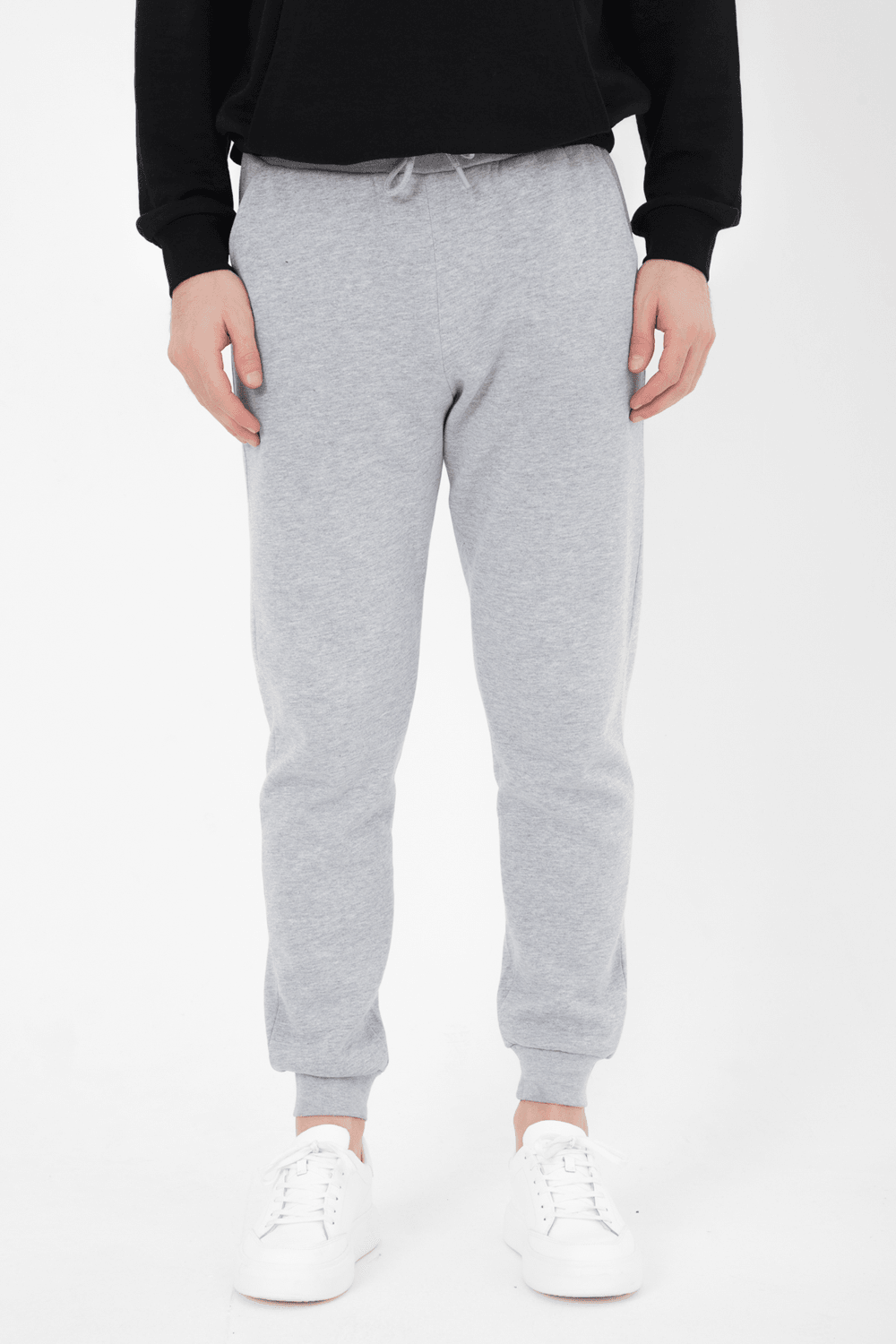 Erkek Lastikli Paça Regular Fit Jogger Eşofman Altı - GRİ