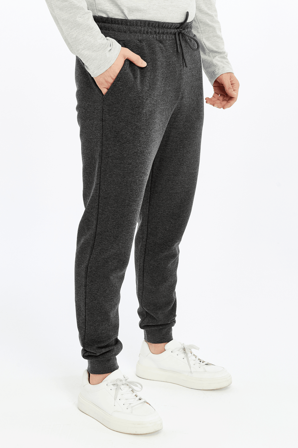 Erkek Lastikli Paça Regular Fit Jogger Eşofman Altı - Antrasit