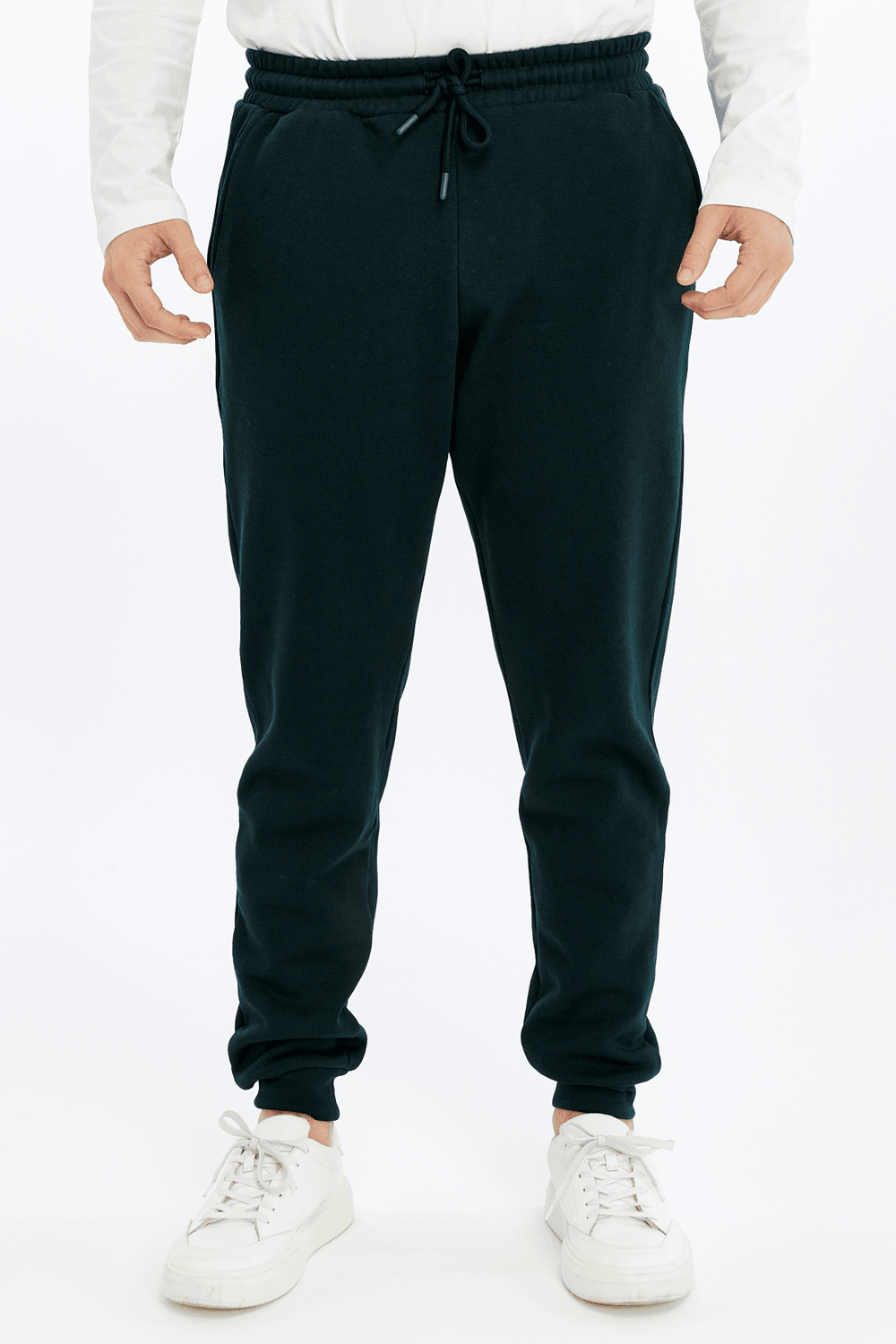 Erkek Lastikli Paça Regular Fit Jogger Eşofman Altı - YEŞİL