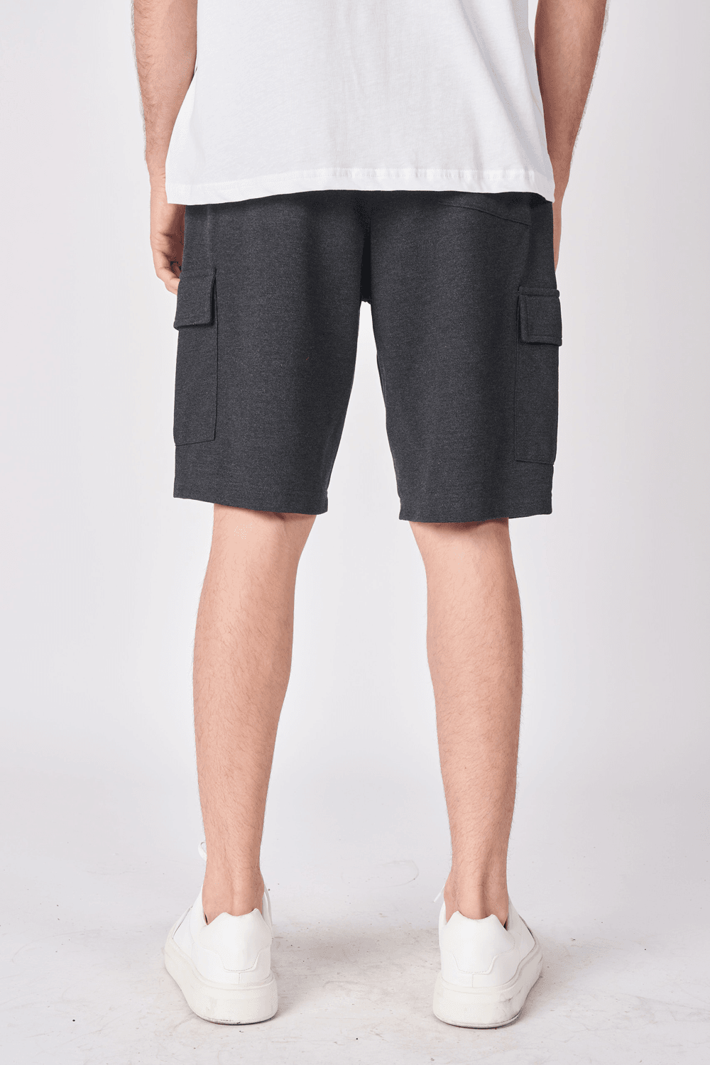 Erkek Kargo Cepli Regular Fit Bermuda - Antrasit