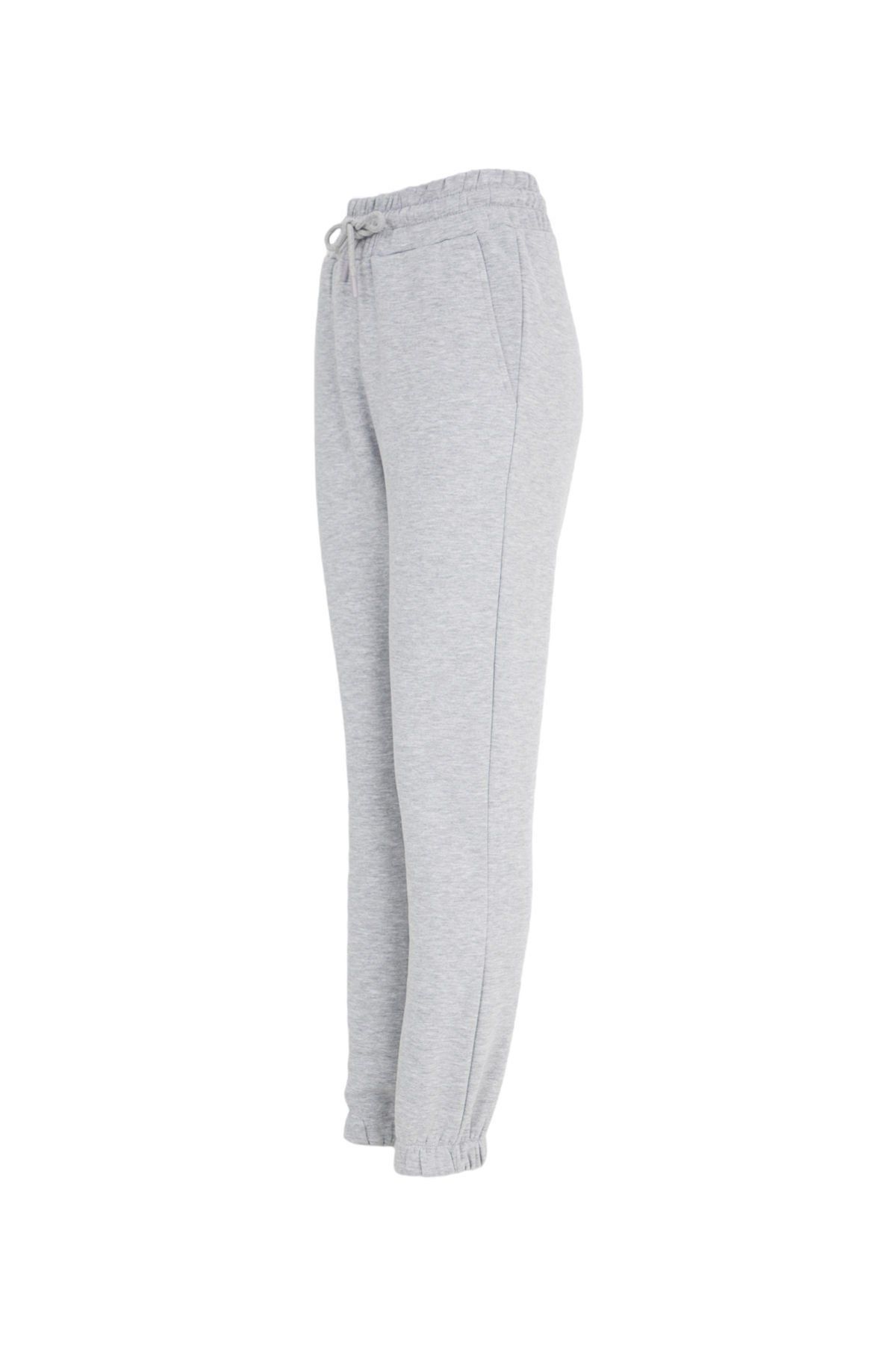 Kadın Lastikli Paça Cepli Regular Fit Jogger Eşofman Altı