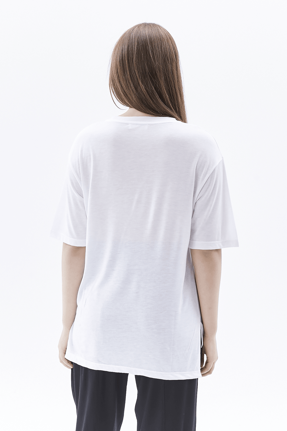 Kadın Bisiklet Yaka Kısa Kollu Regular Fit Baskılı Tişört