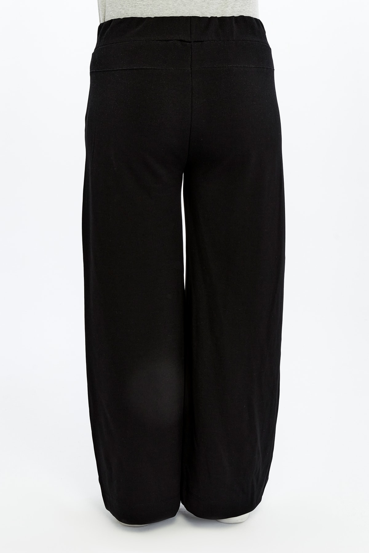 Kadın Bol Paça Cepli Oversize Fit Pantolon - SIYAH