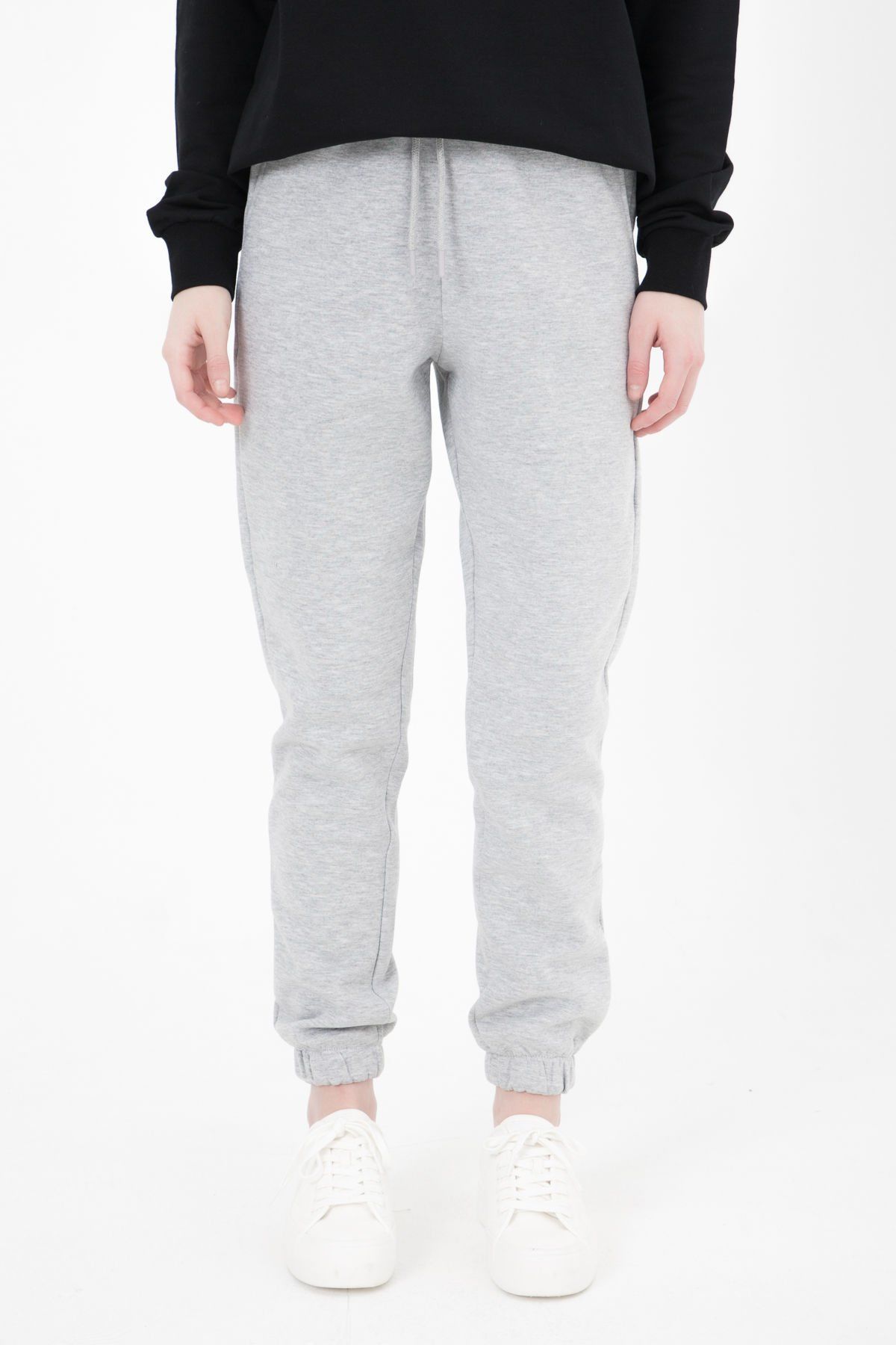 Kadın Lastikli Paça Cepli Regular Fit Jogger Eşofman Altı
