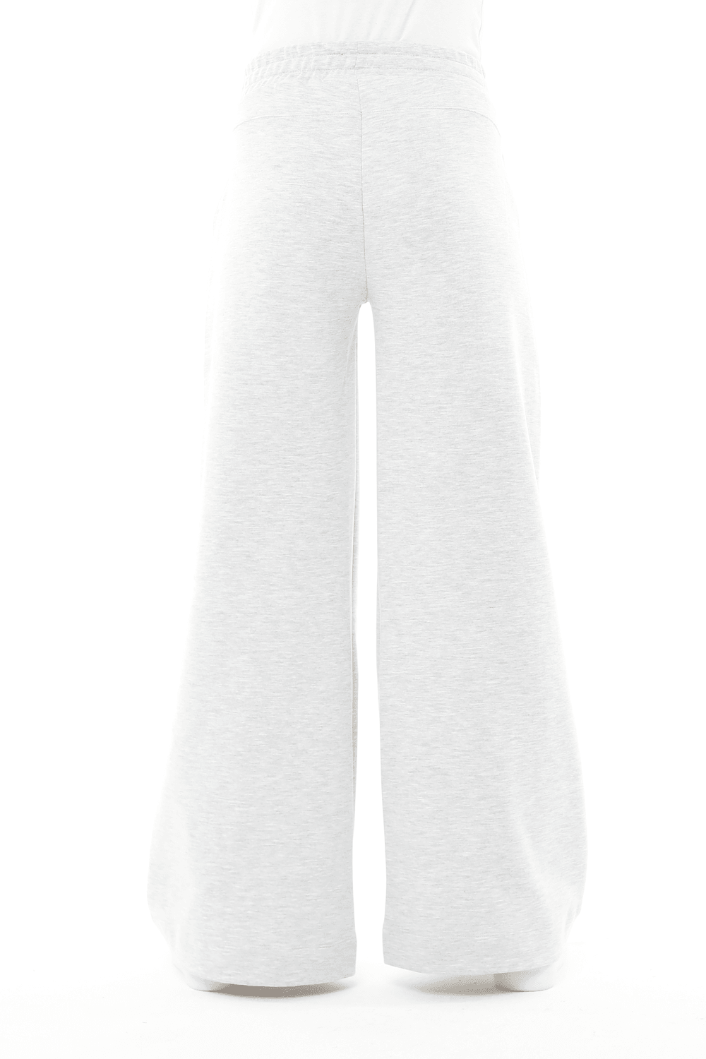 Kadın Bol Paça Cepli Oversize Fit Pantolon - KAR MELANJ