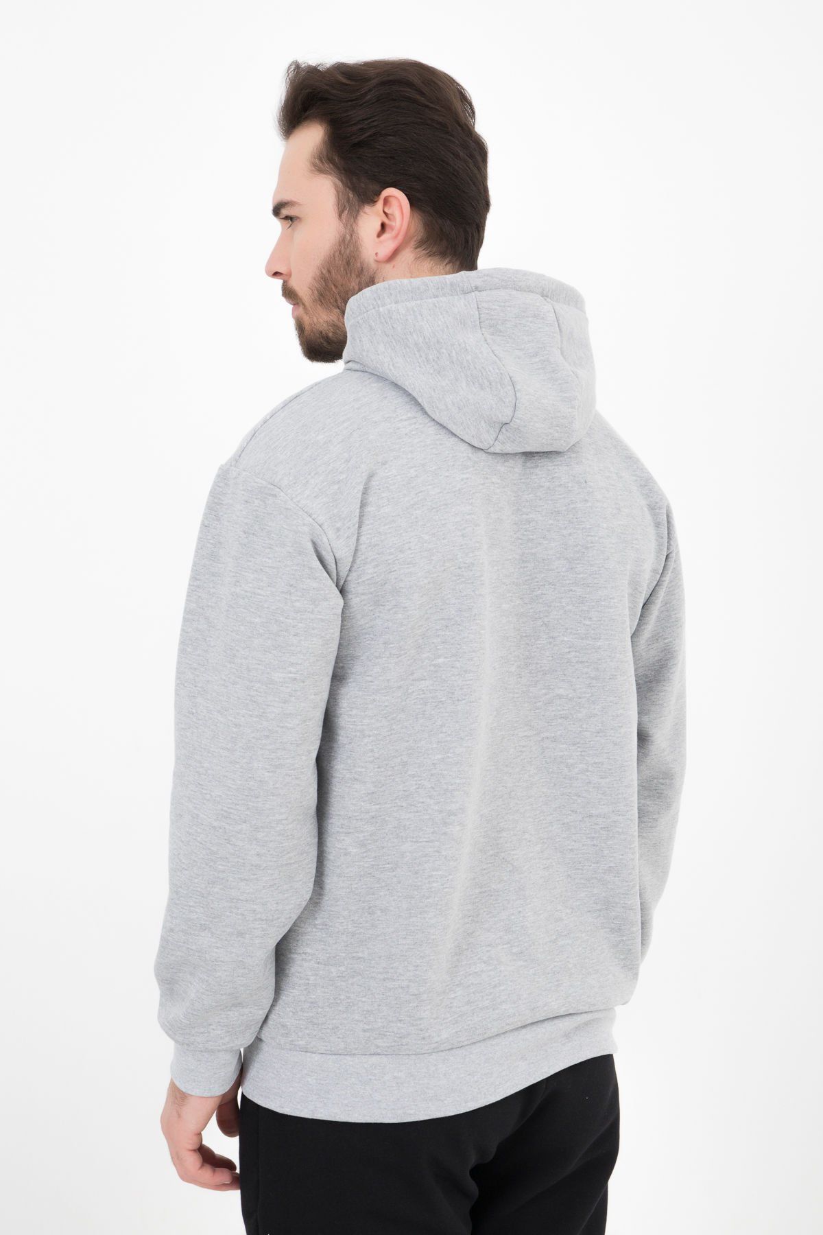 Erkek Kapüşonlu Şardonlu Regular fit Basic Sweatshirt