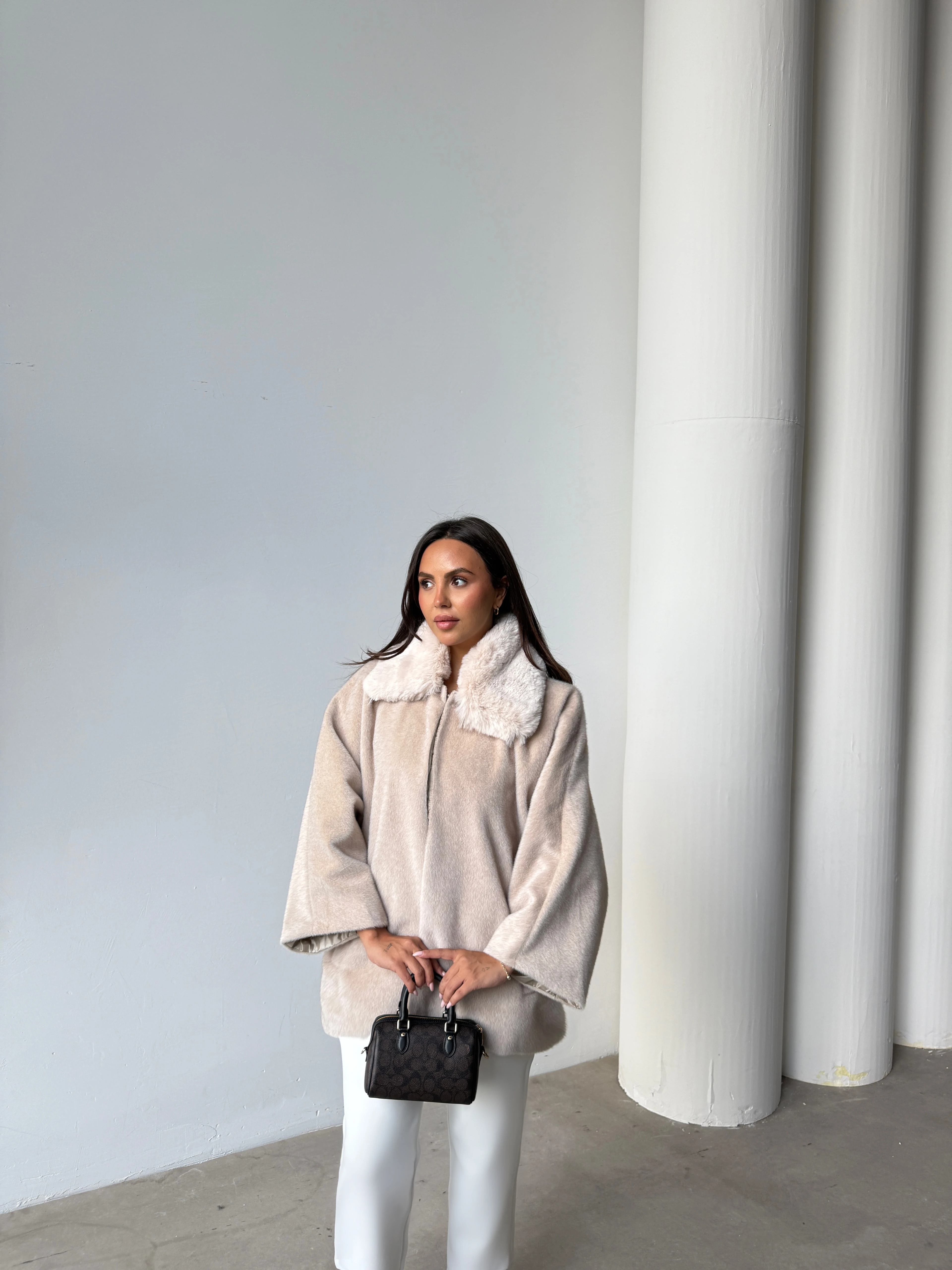 ESEEL KÜRK KABAN - BEJ