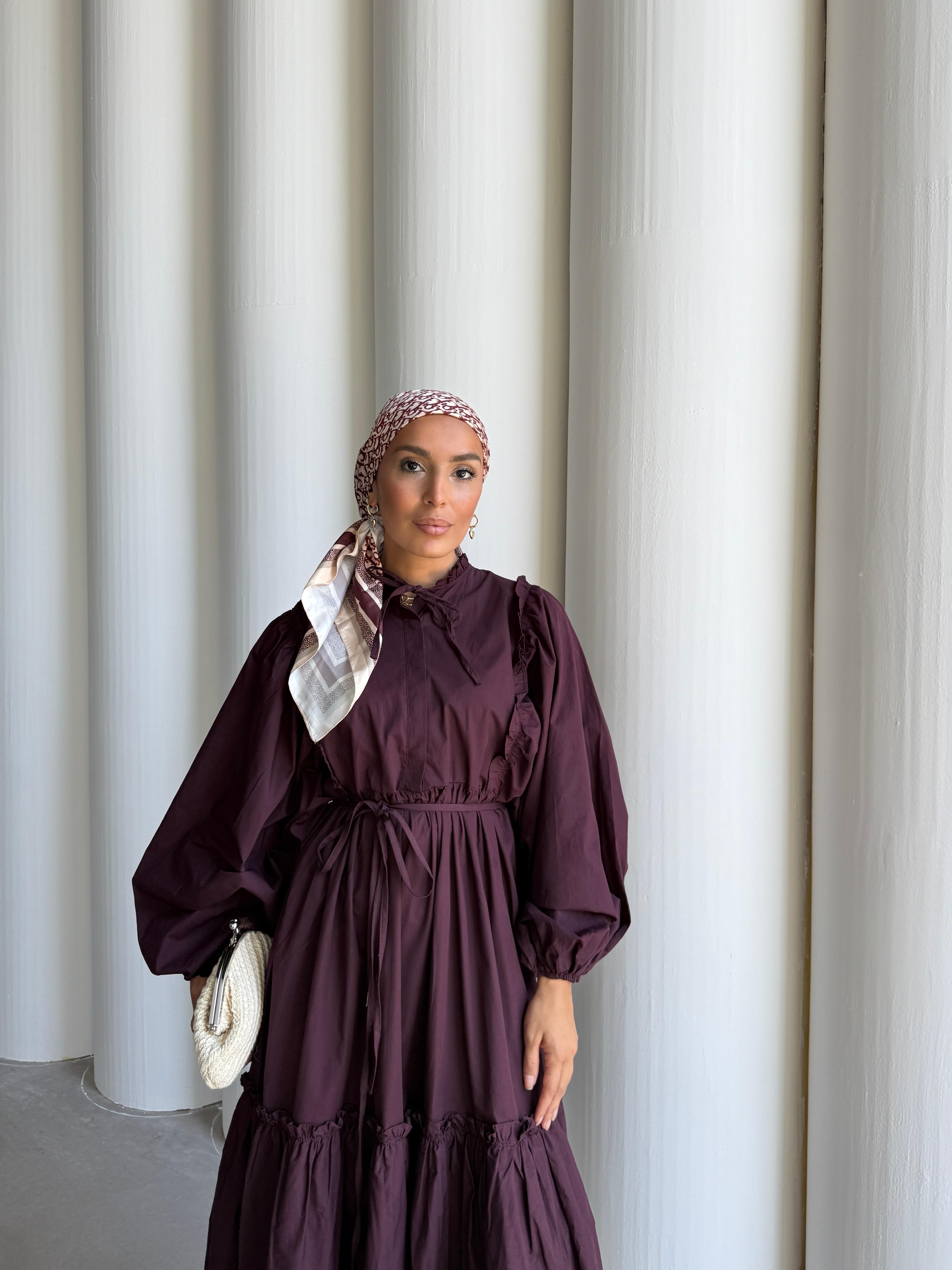 OLİVİA ELBİSE  - BORDO