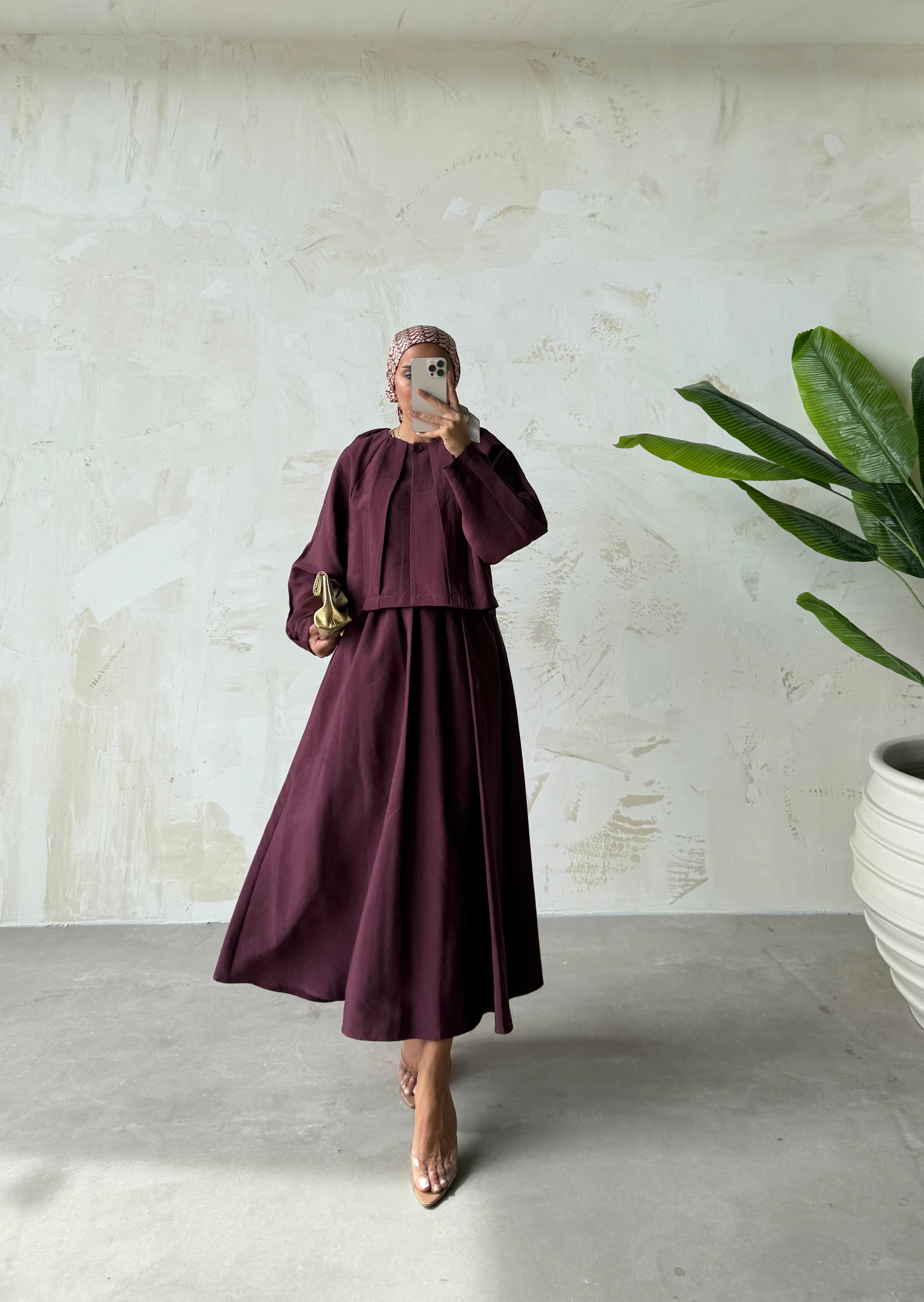 DİANNA ETEKLİ TAKIM  - BORDO