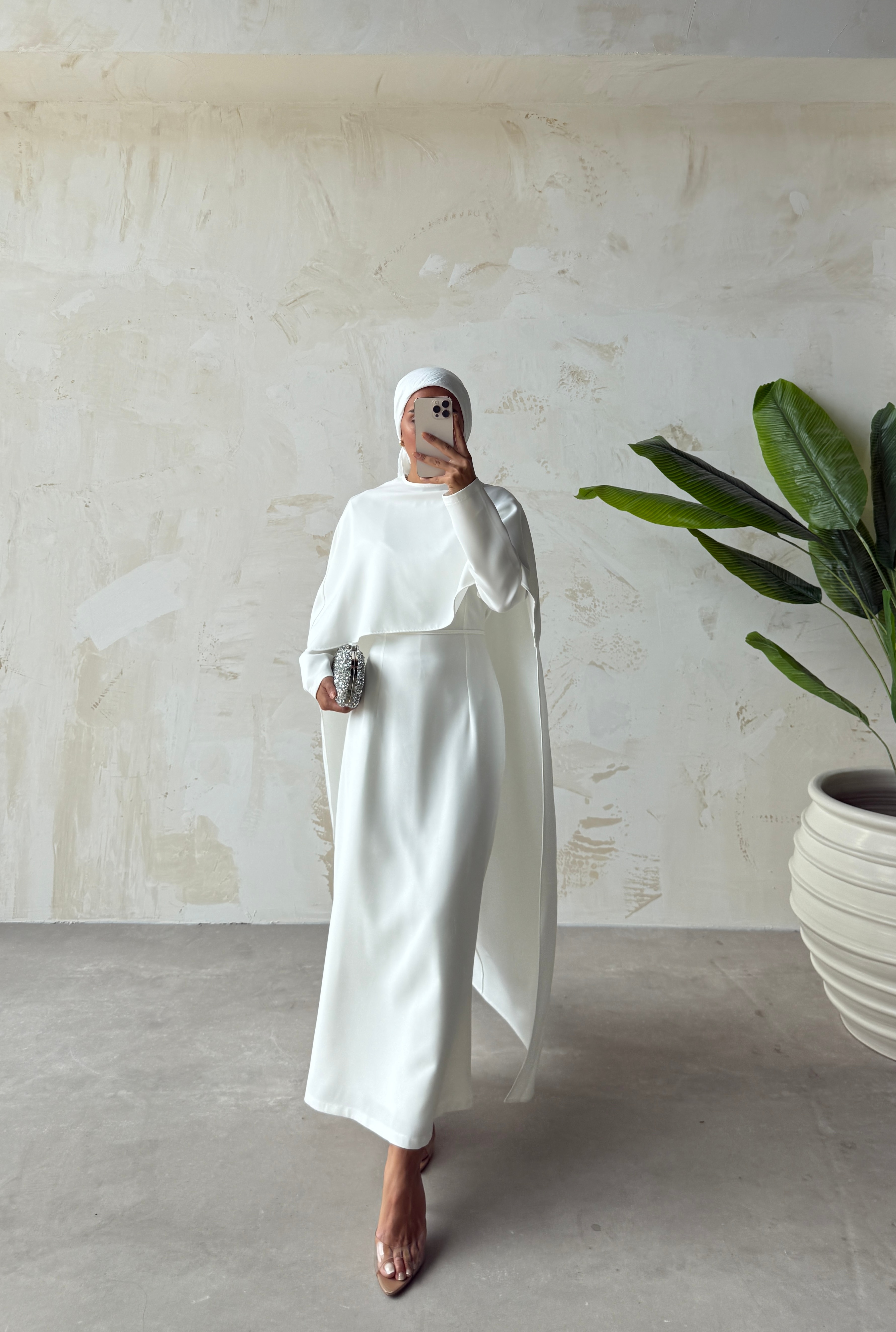 KATE PELERİN ELBİSE  - Beyaz