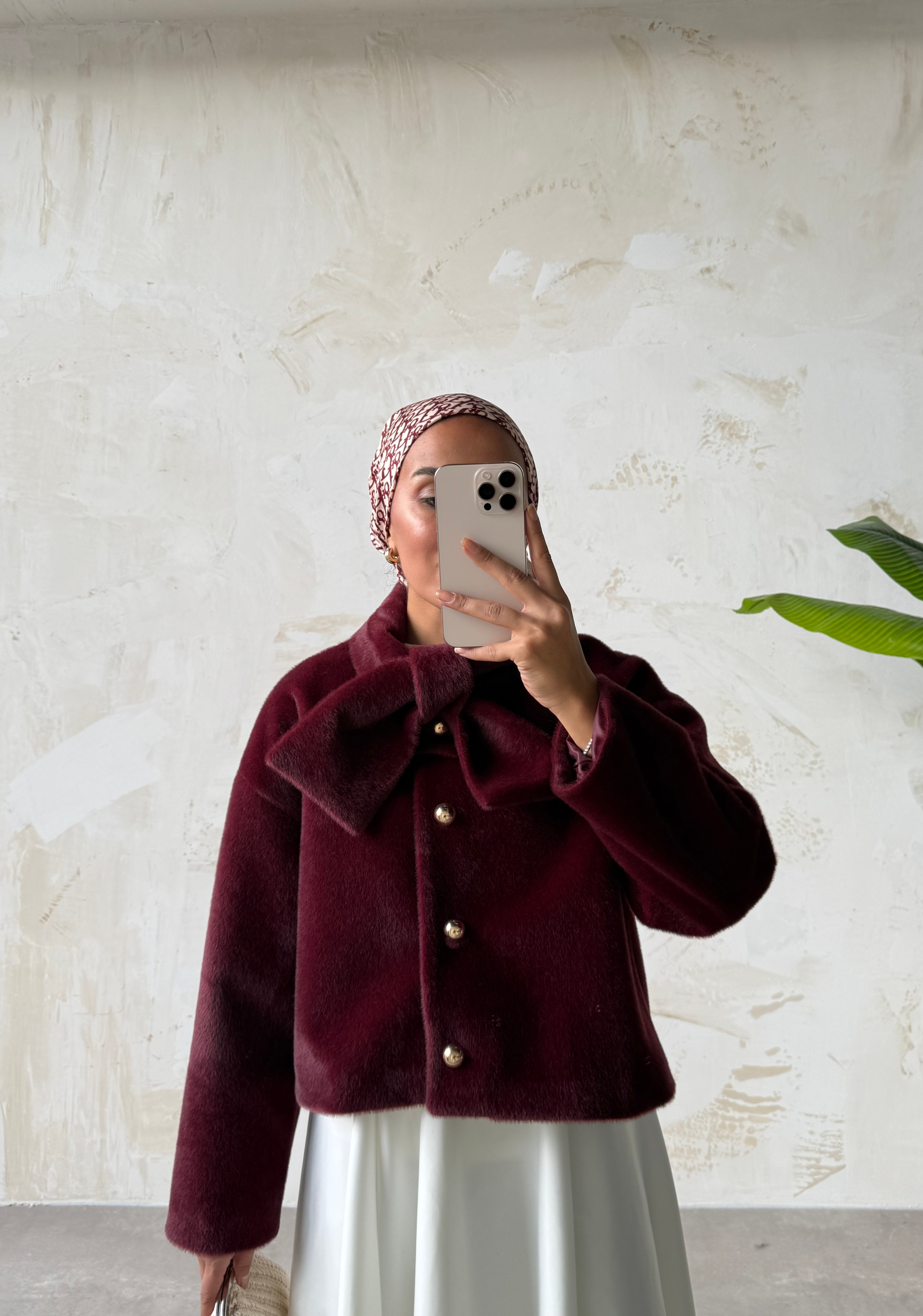 TASARIM KISA CEKET - Bordo