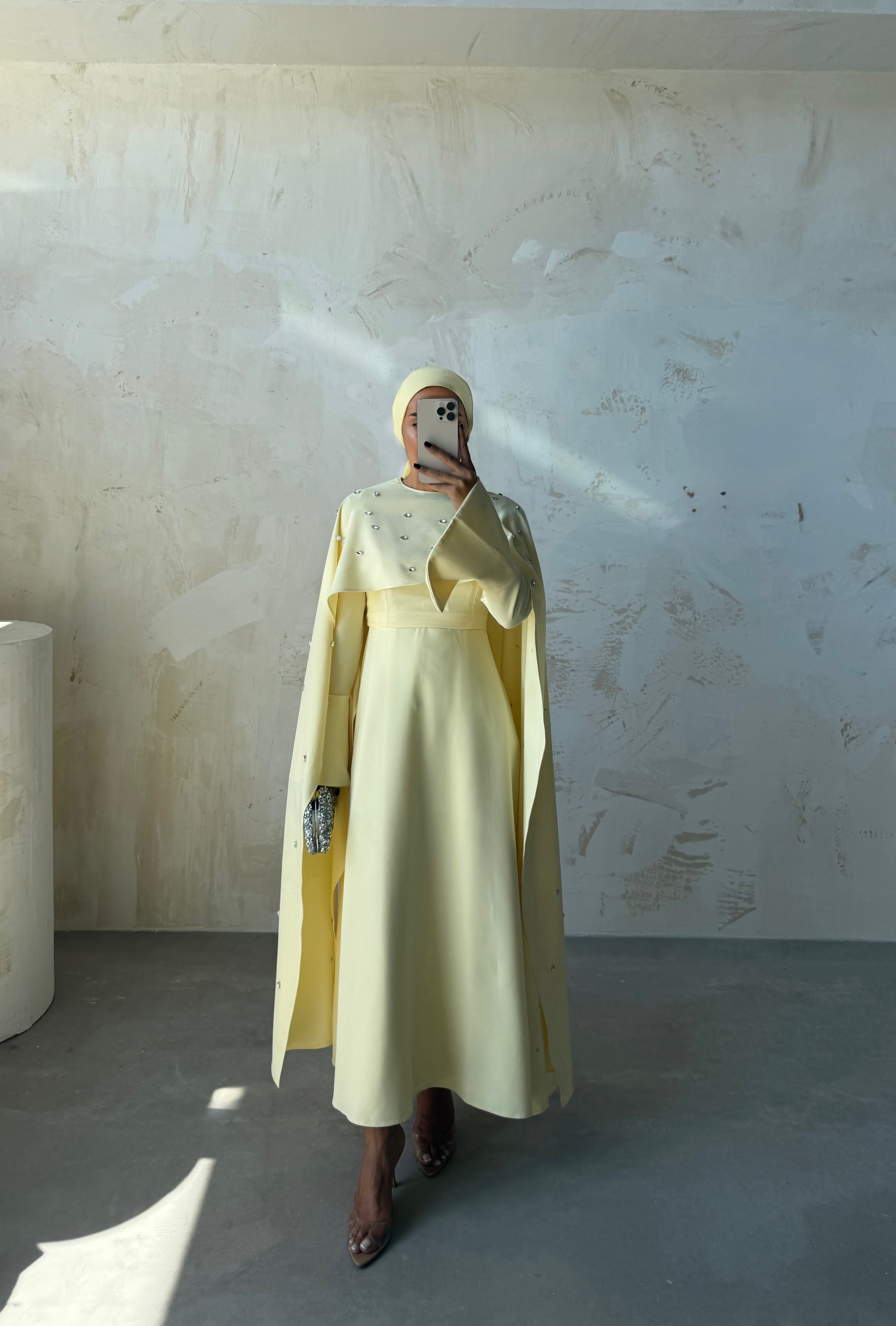 LİANA TAŞLI ELBİSE  - Sarı