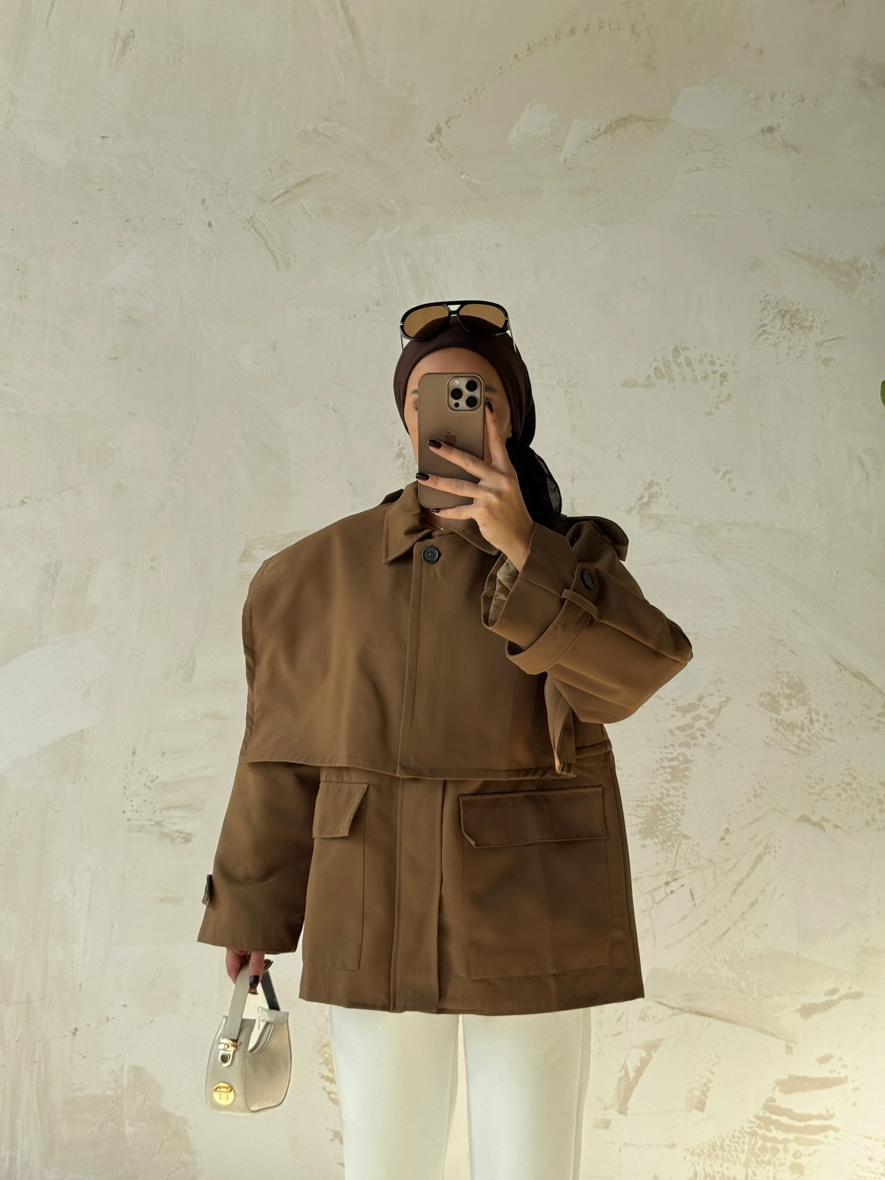 YAKALI TRENÇKOT - YAĞ YEŞİLİ