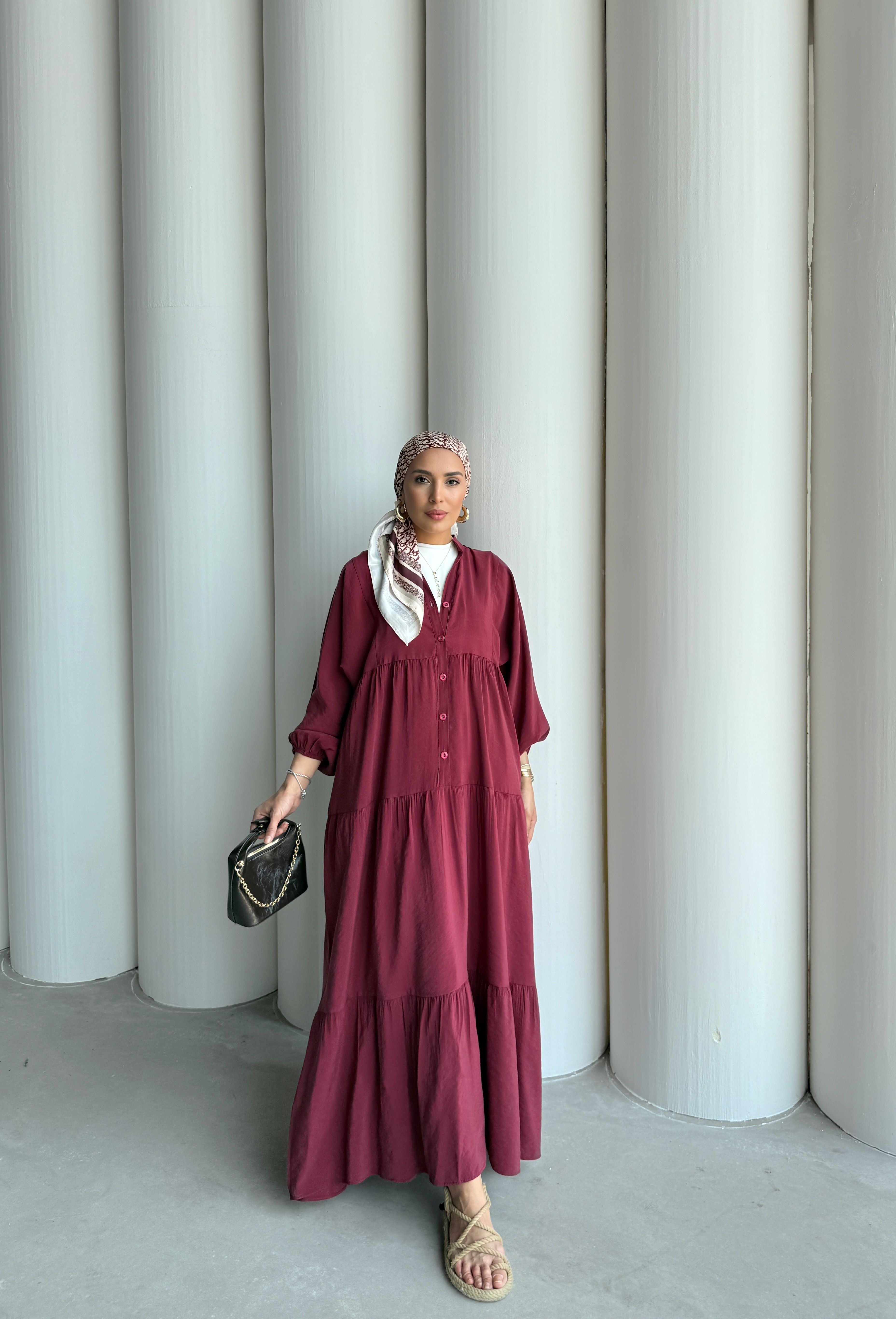 LUCCA ELBİSE  - BORDO