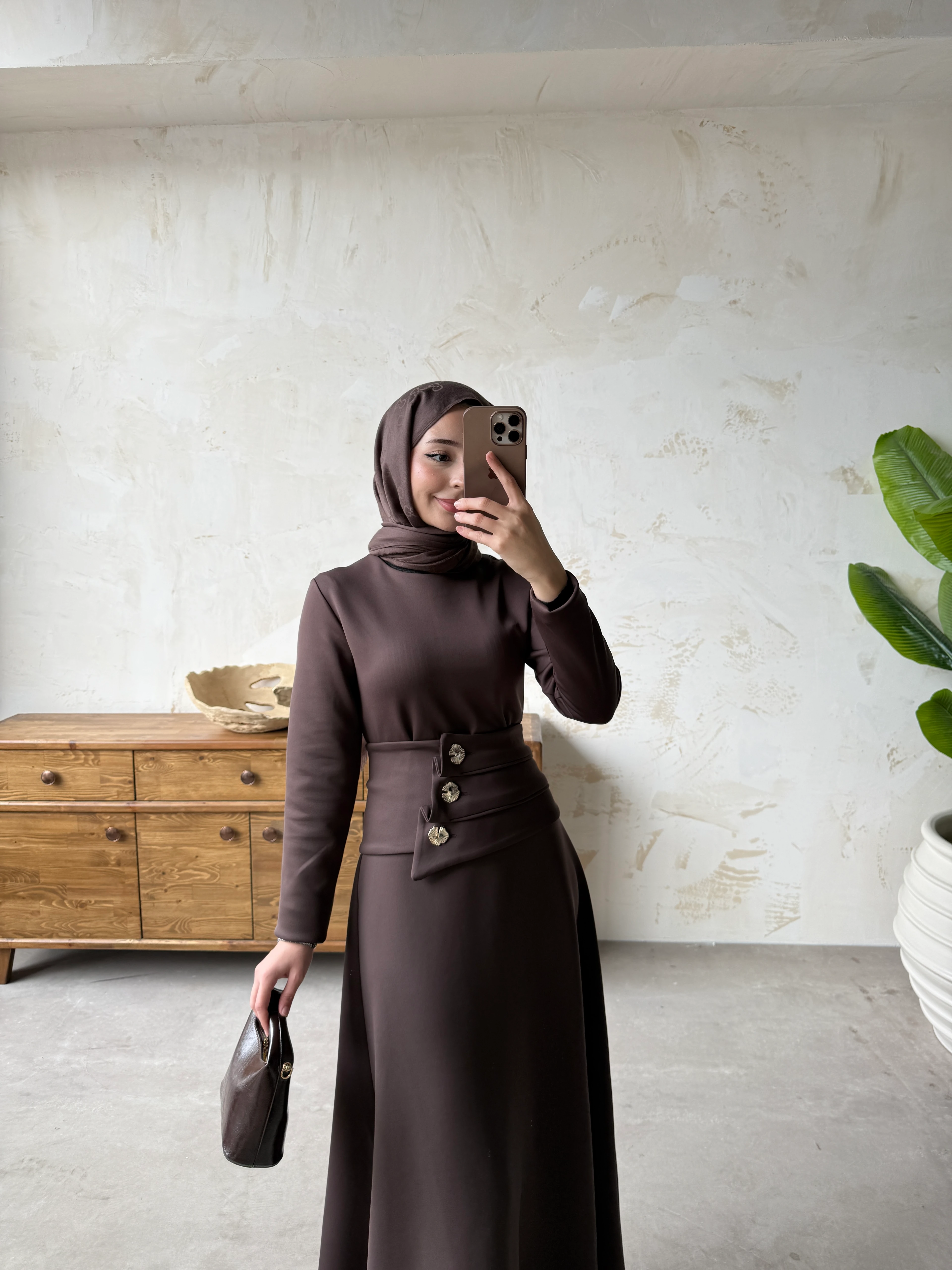 TAİRA ELBİSE - Kahverengi