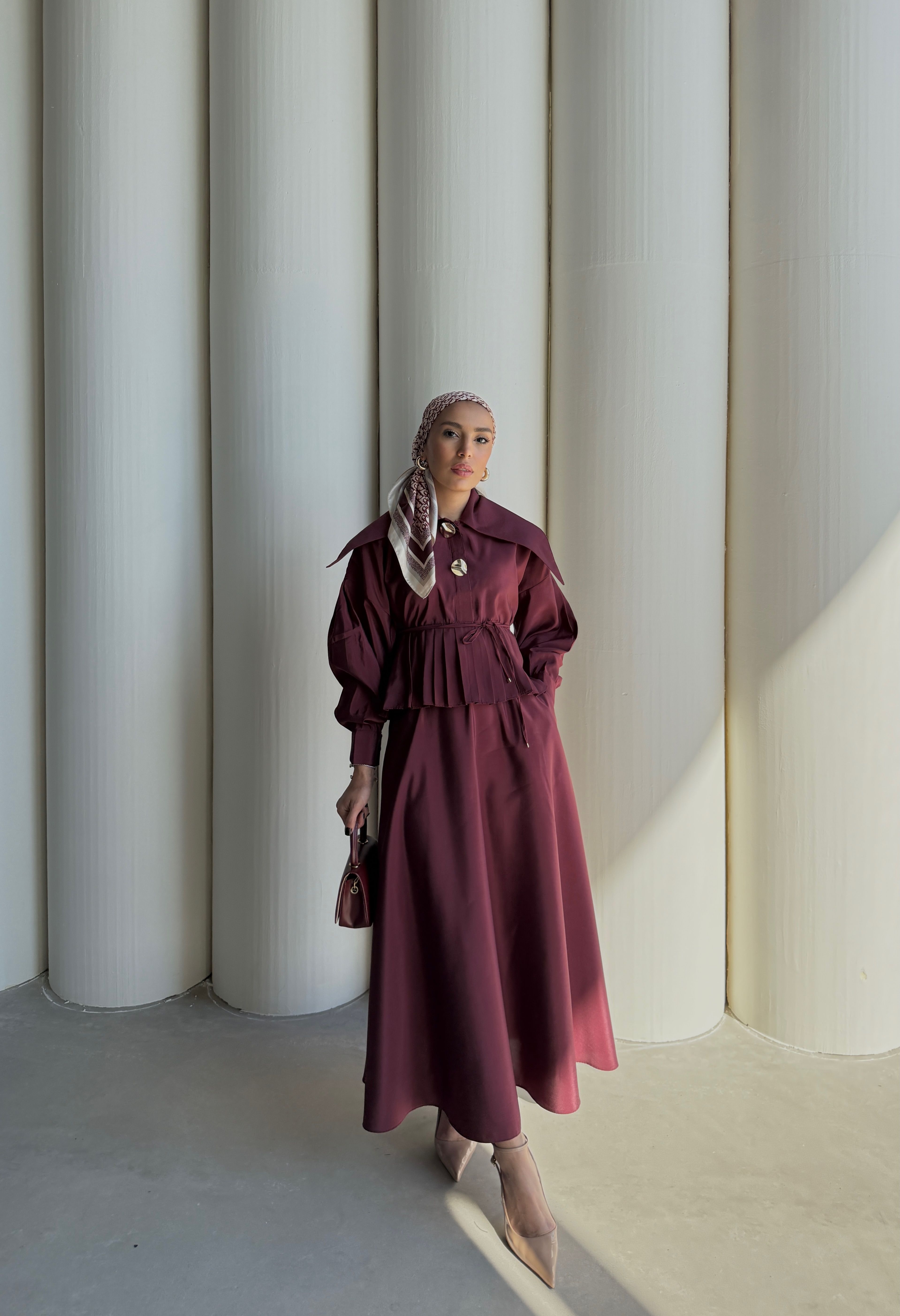 LAURE ETEKLİ TAKIM - BORDO