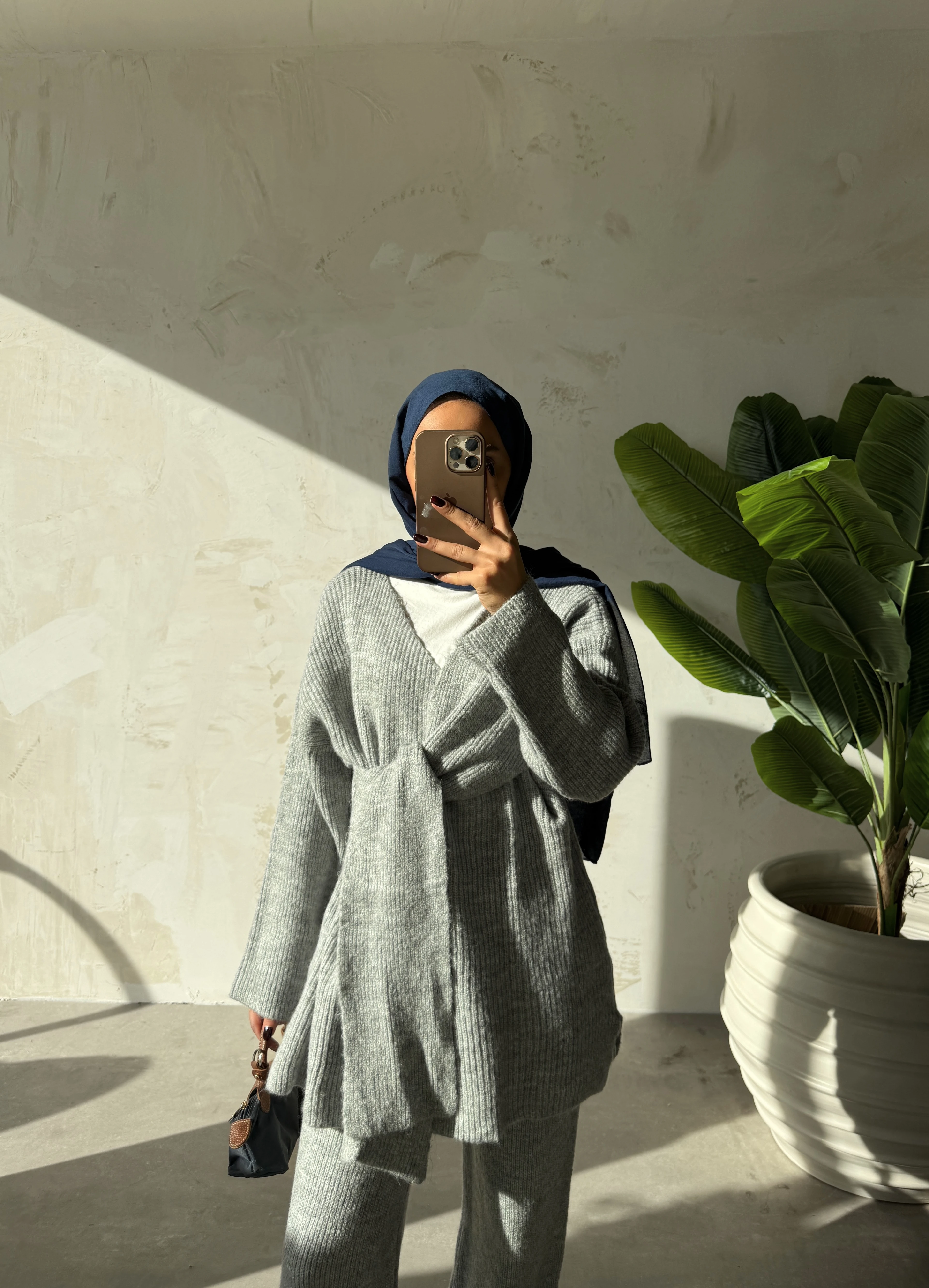 BAĞLAMALI TRİKO - Gri