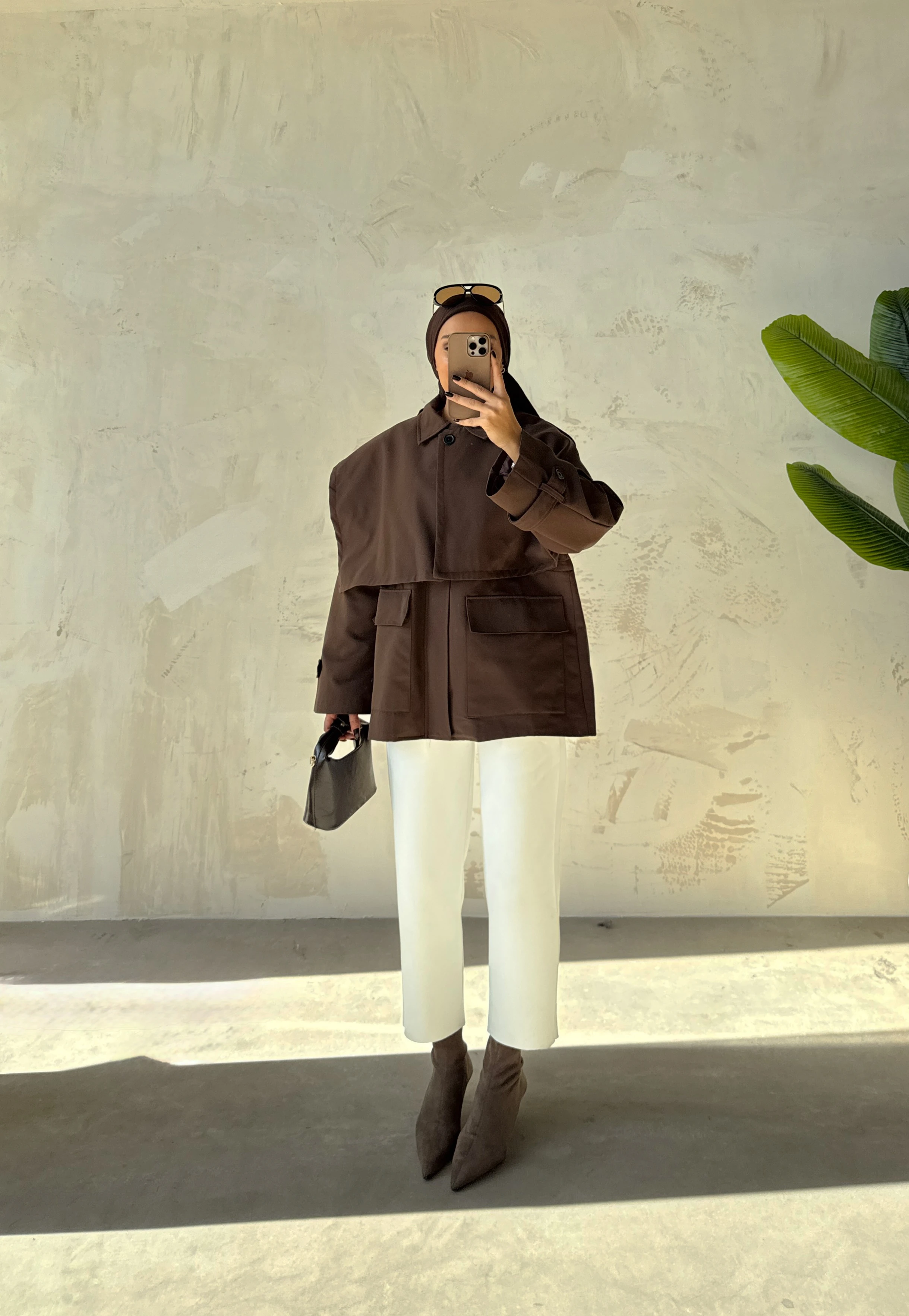 YAKALI TRENÇKOT - Kahverengi