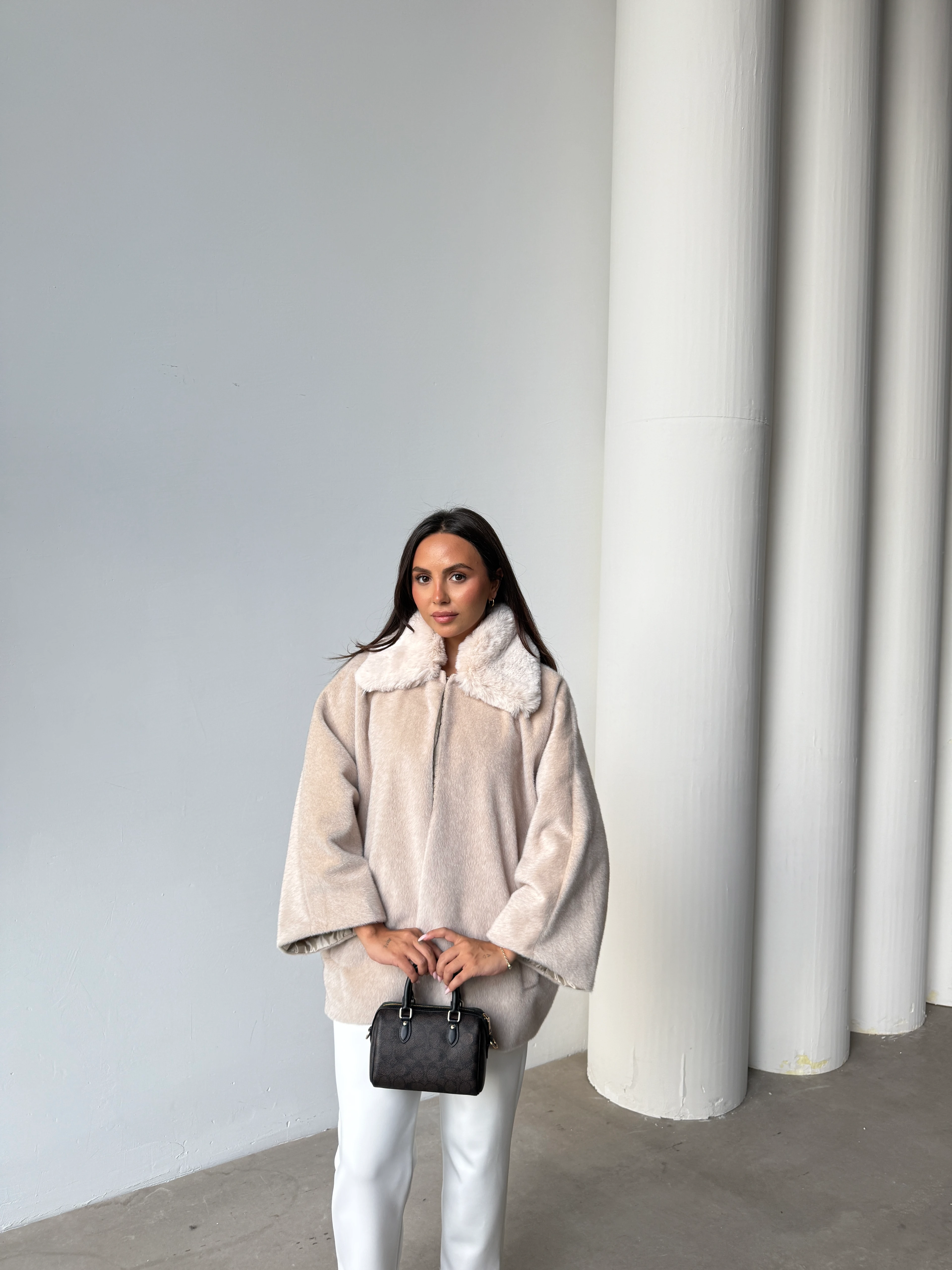 ESEEL KÜRK KABAN - BEJ