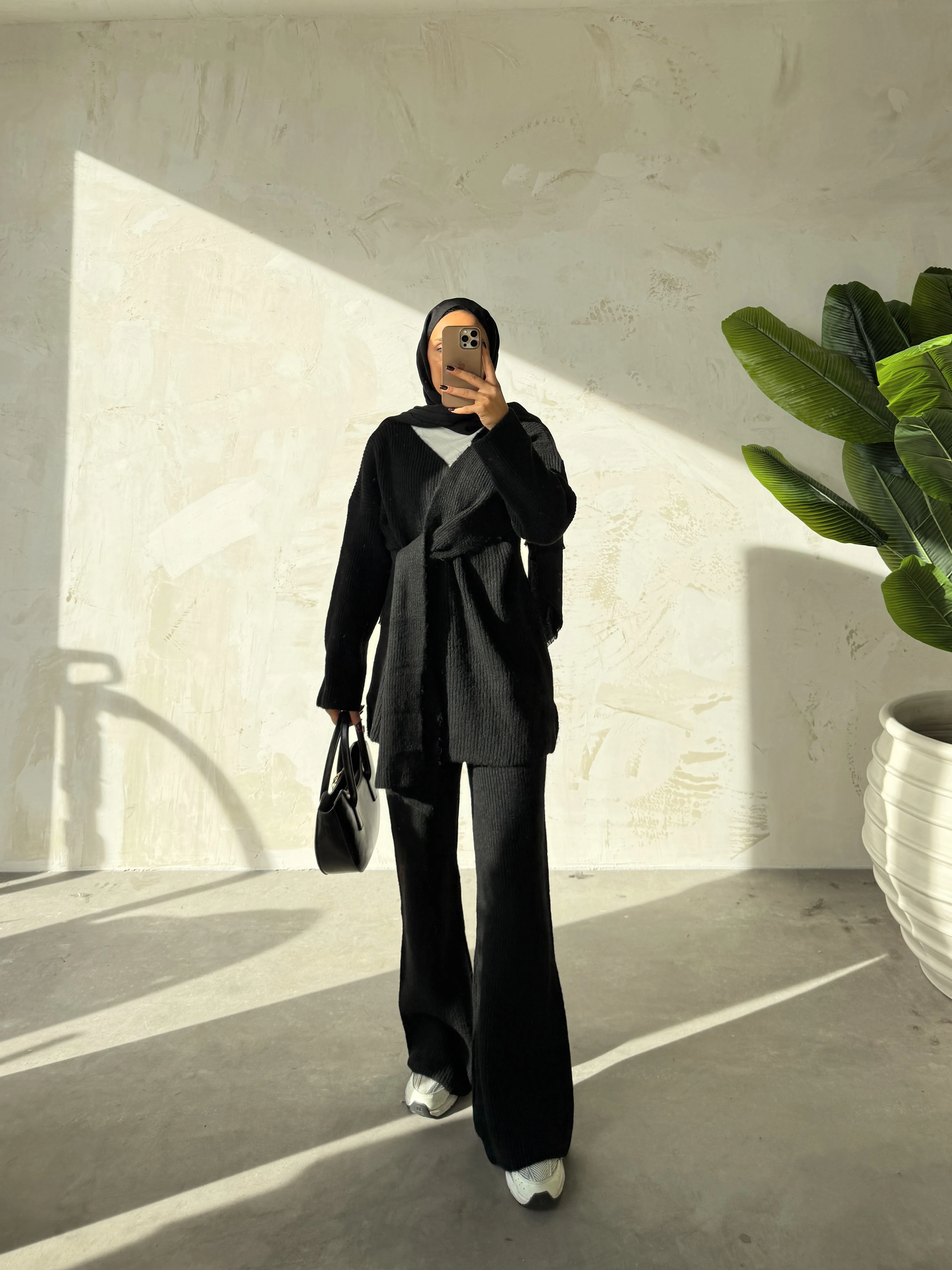 BAĞLAMALI TRİKO - SİYAH