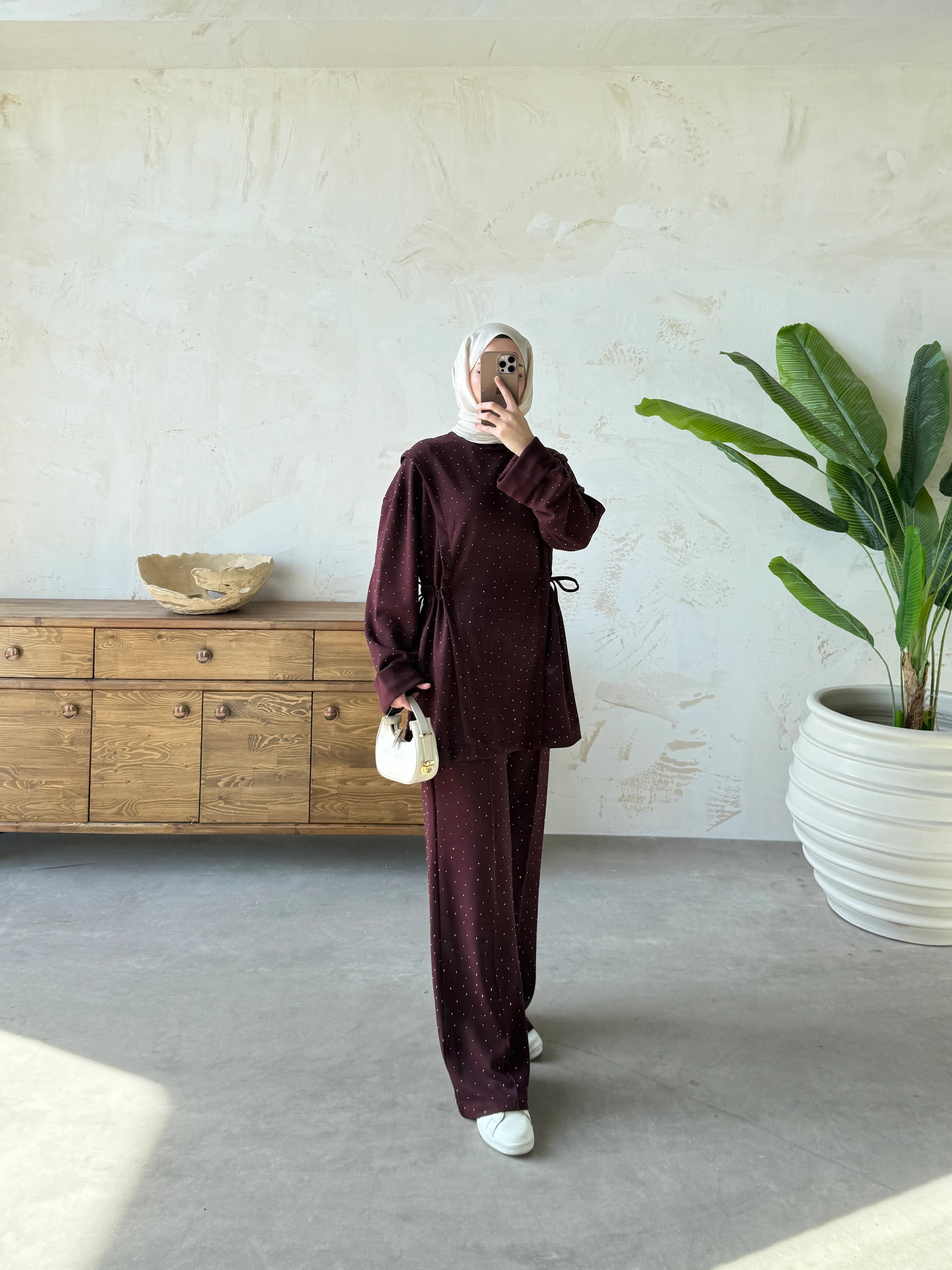 TAŞLI OYS TAKIM - Bordo