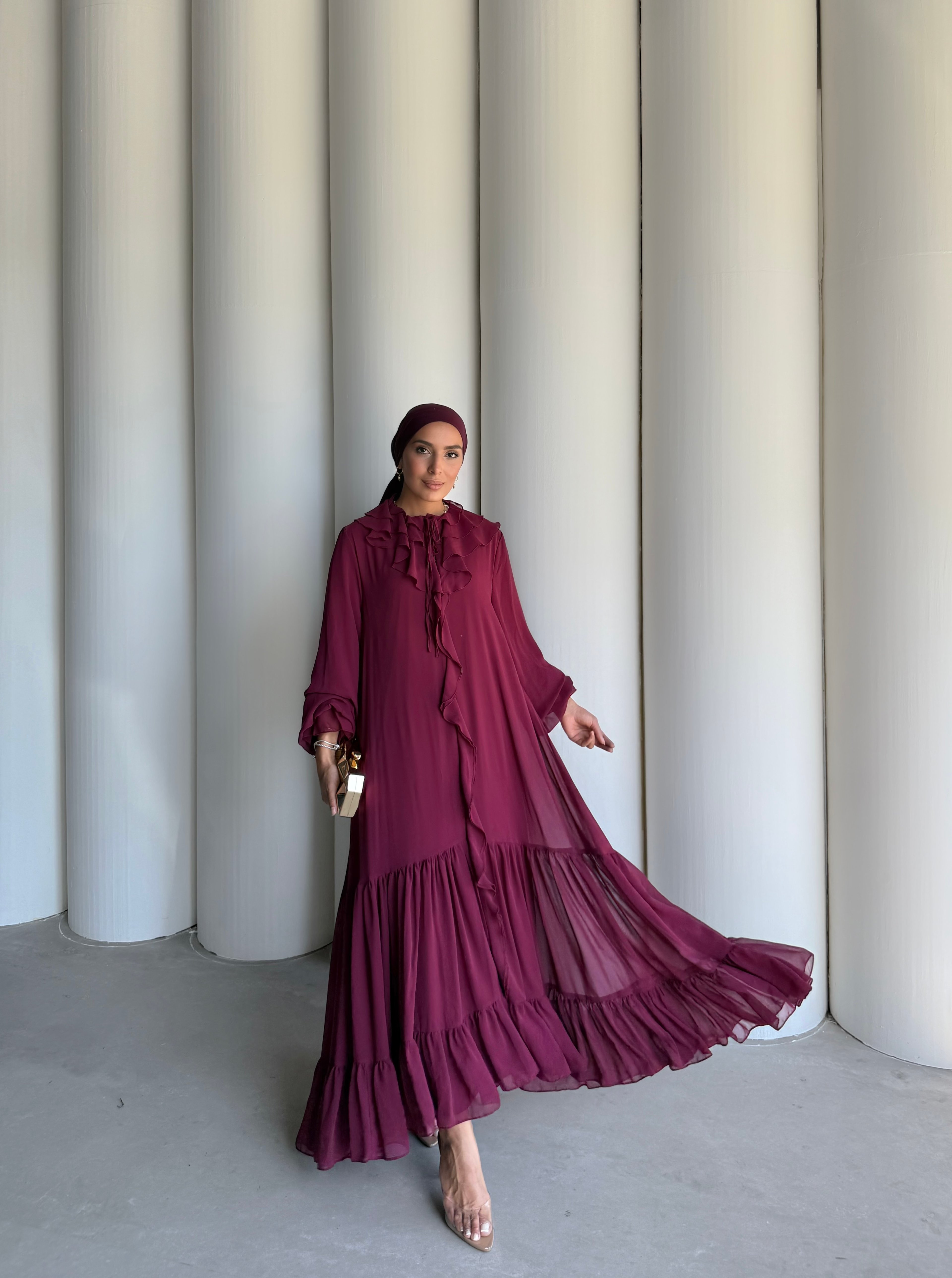 MEİRA ELBİSE  - BORDO