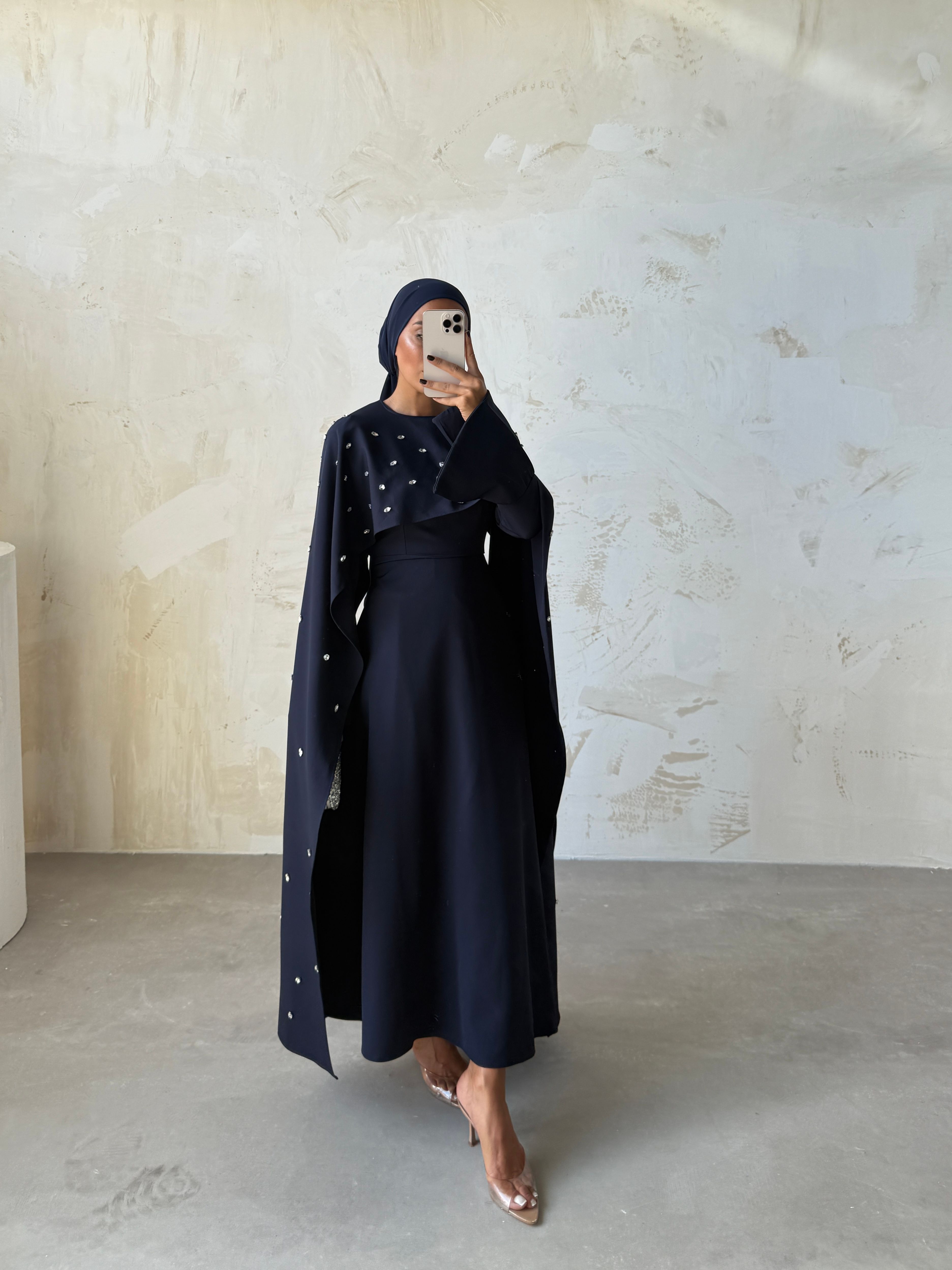 LİANA TAŞLI ELBİSE  - LACİVERT