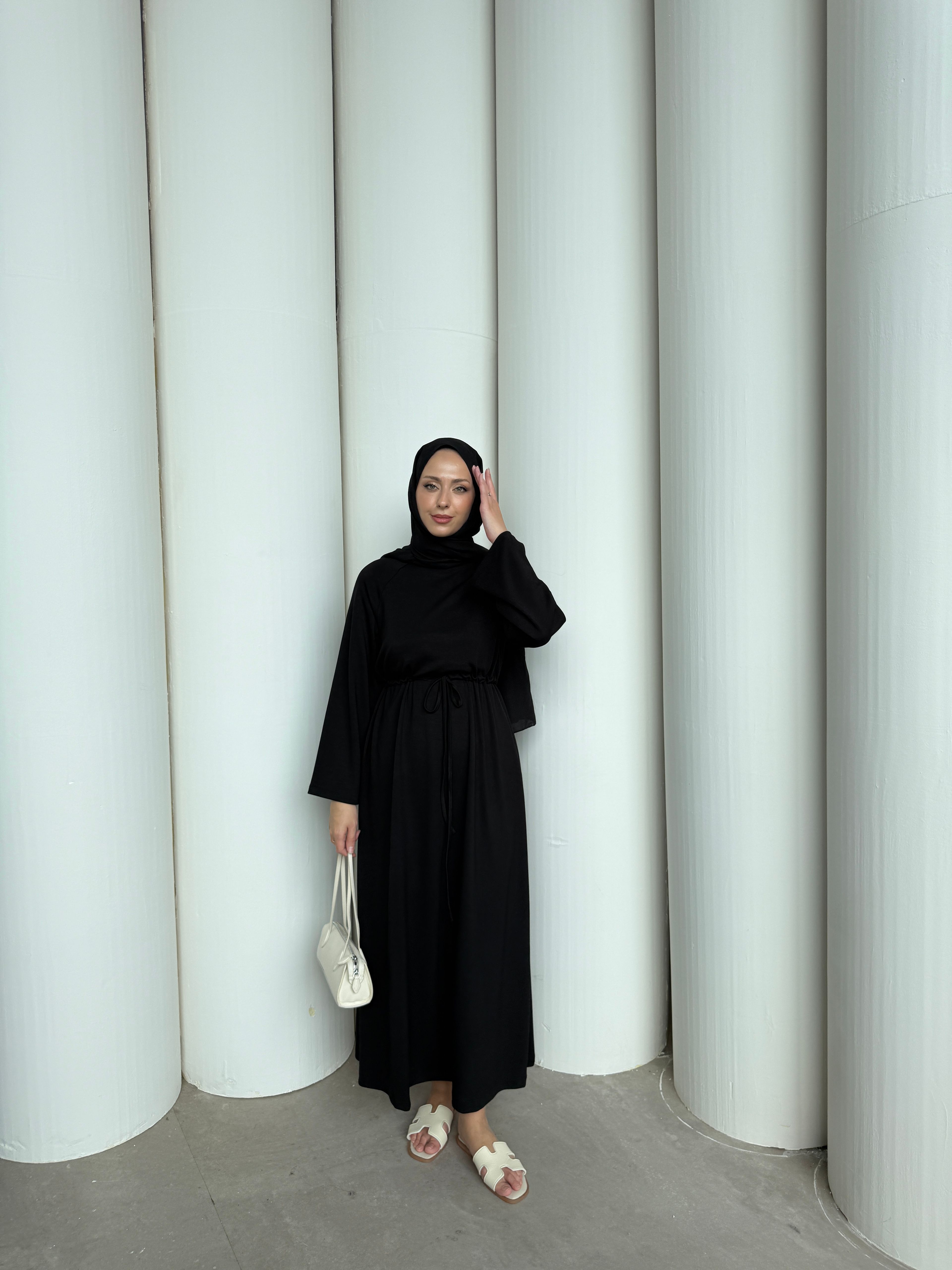 OYSH KUMAŞ ELBİSE - SIYAH