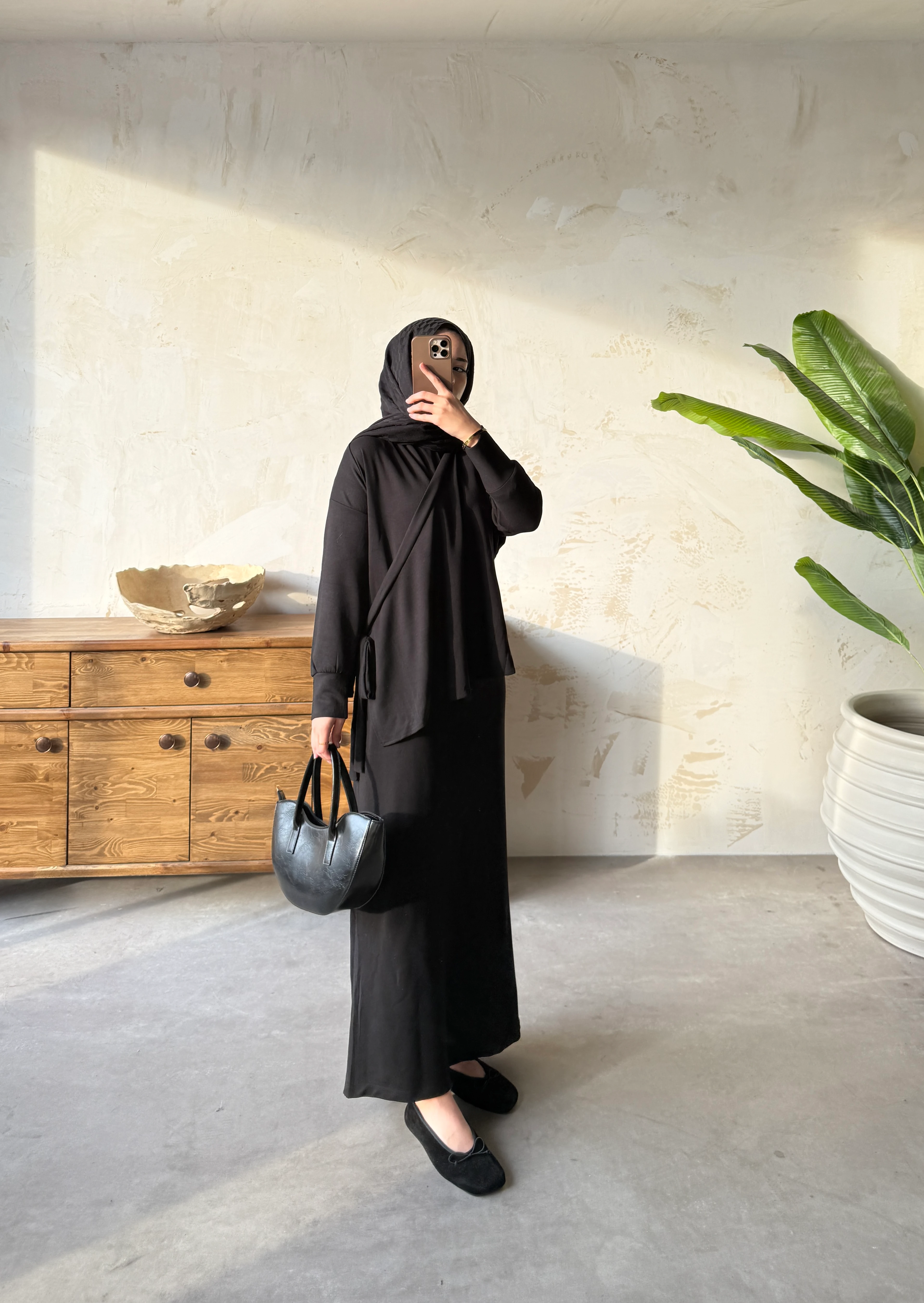 SÜVETER ELBİSE  - Siyah