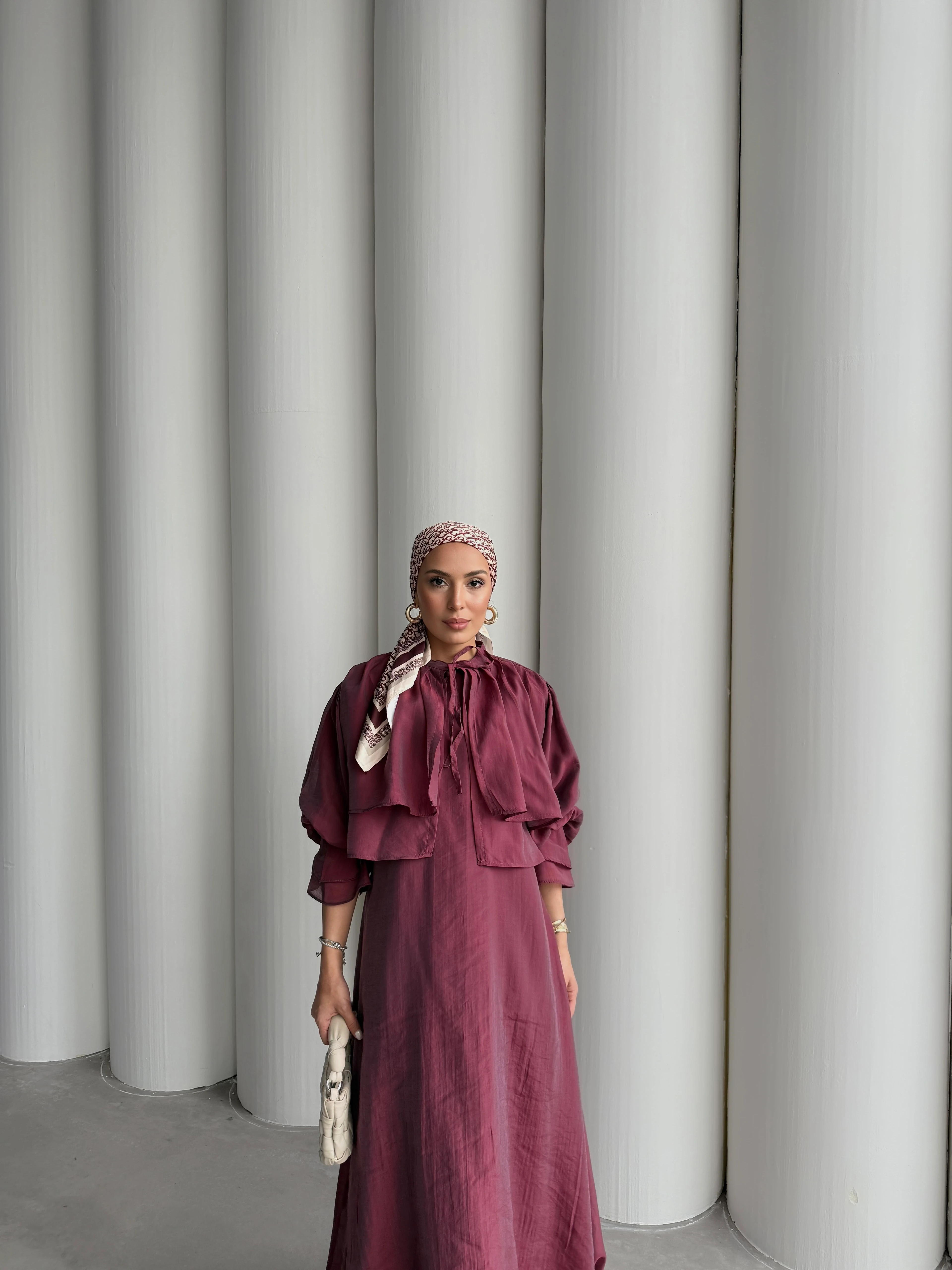 ZELDA ELBİSE - Bordo