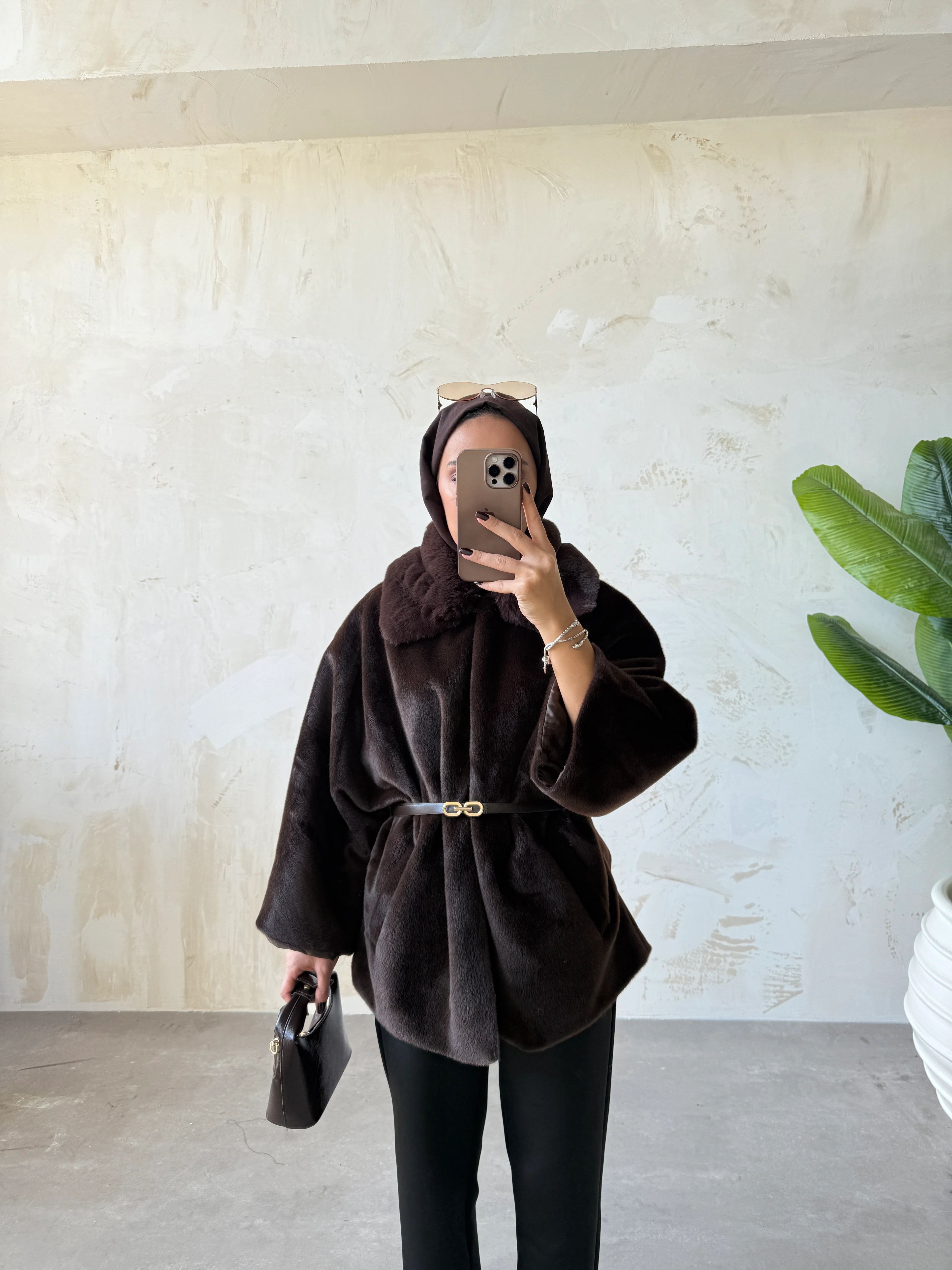 ESEEL KÜRK KABAN - Kahverengi