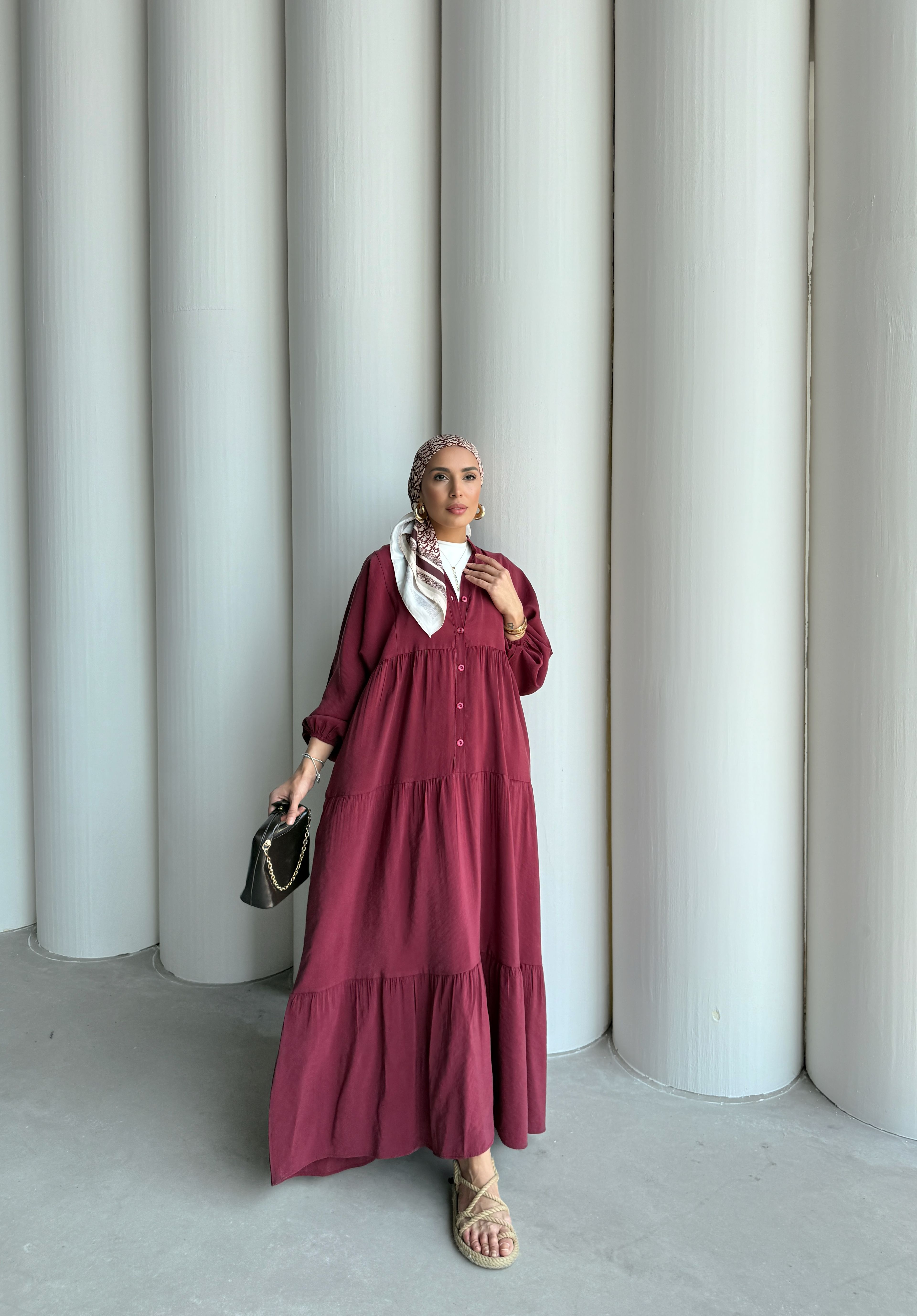 LUCCA ELBİSE  - BORDO