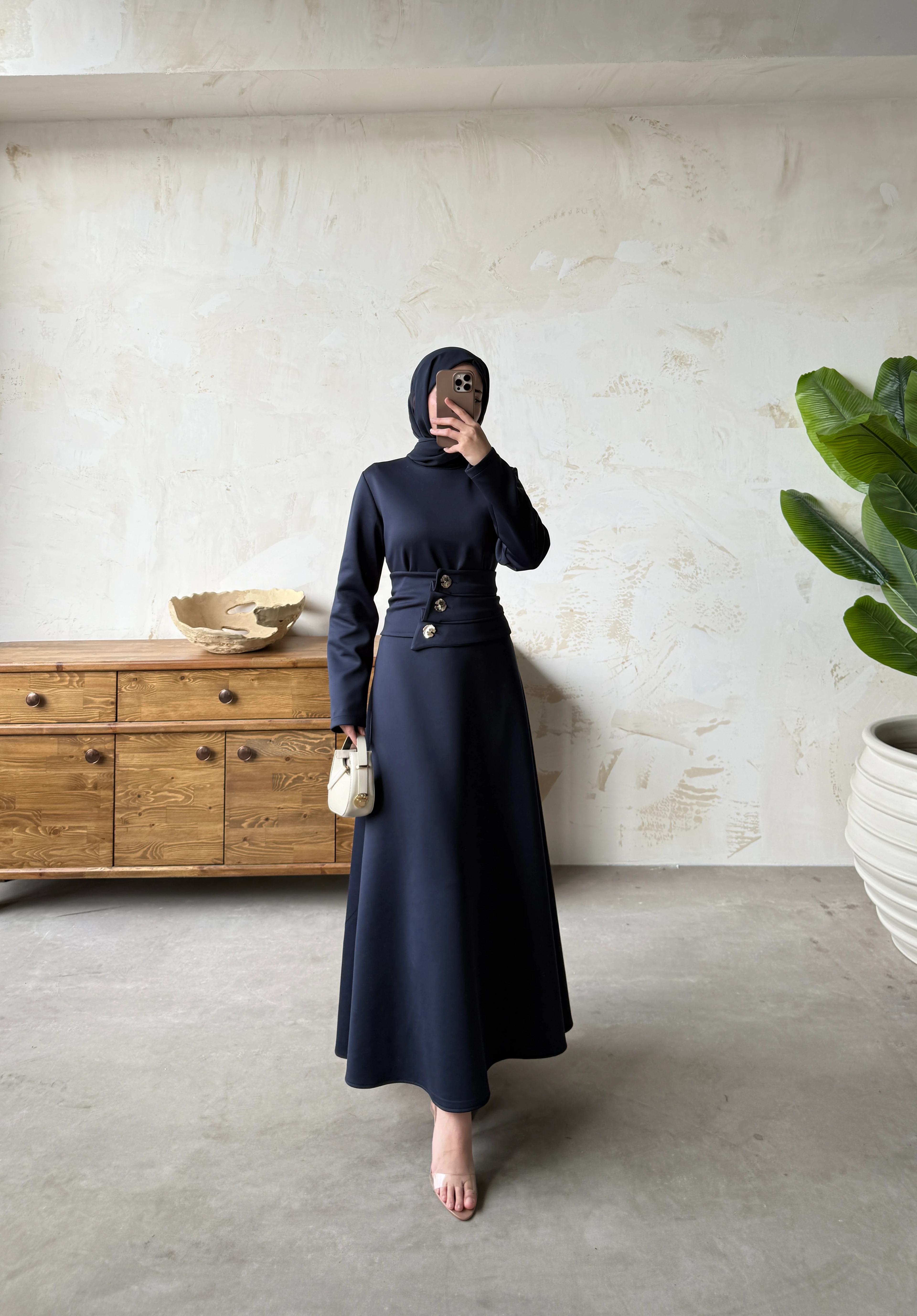 TAİRA ELBİSE - LACİVERT