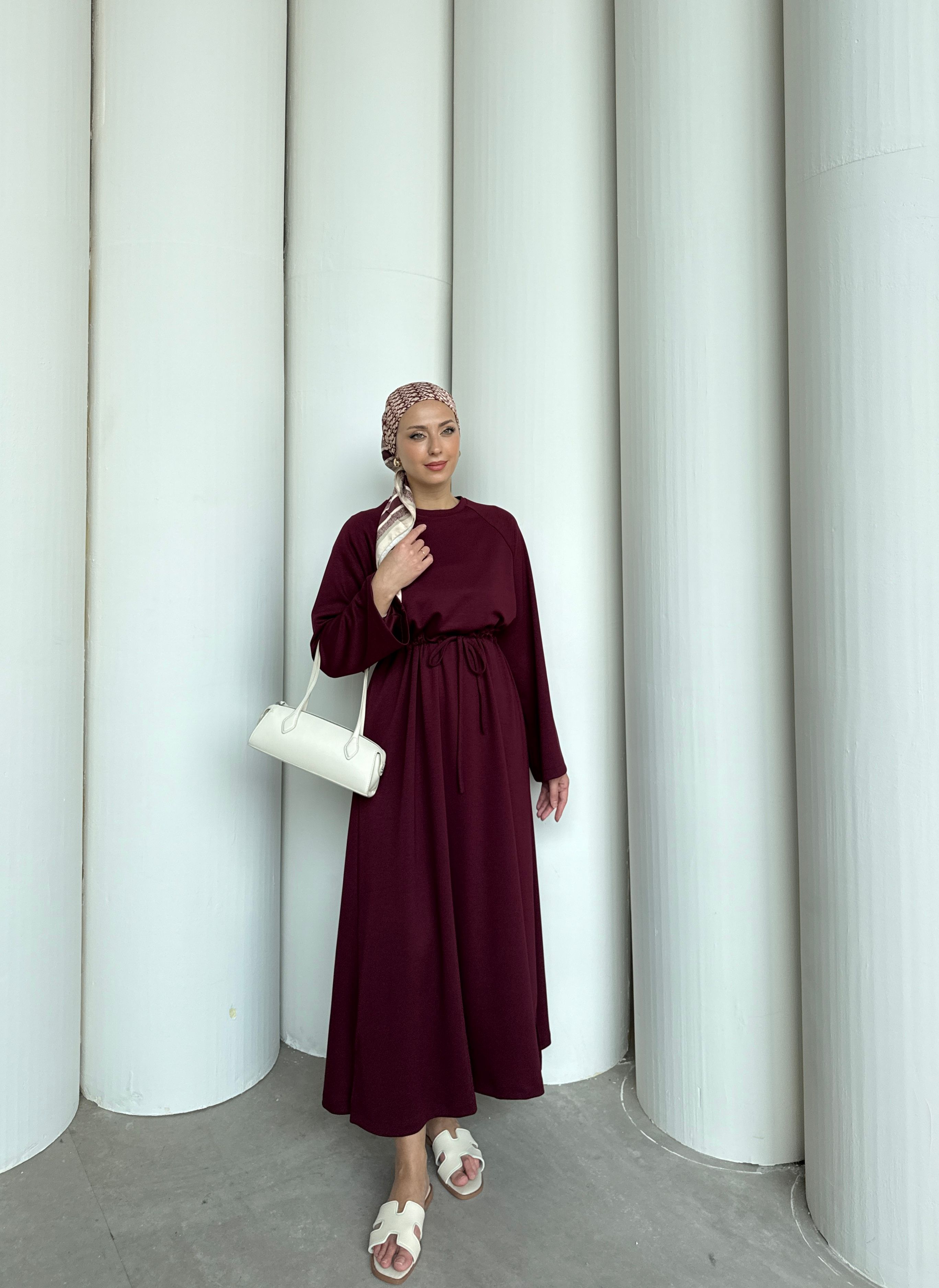OYSH KUMAŞ ELBİSE - BORDO