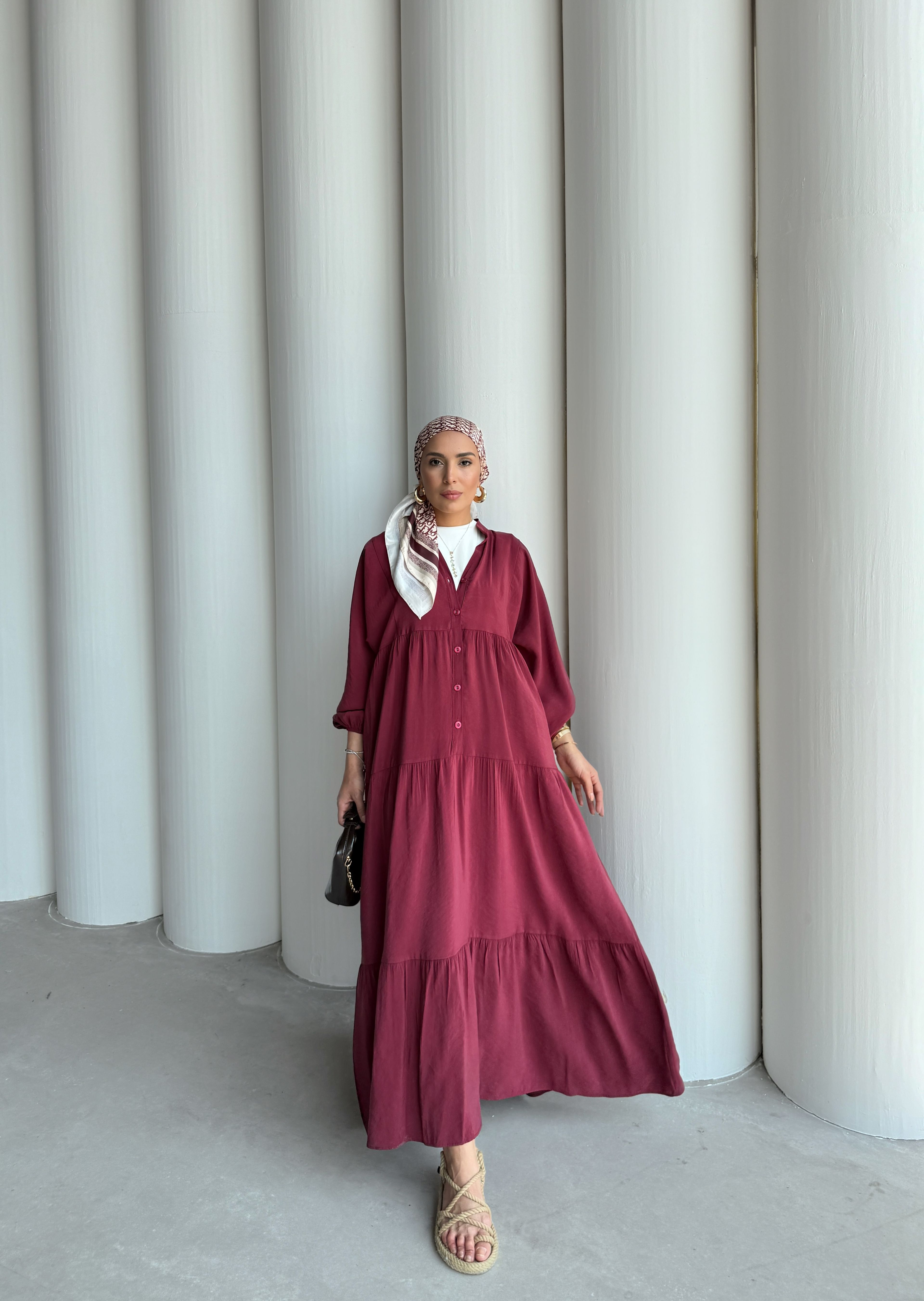 LUCCA ELBİSE  - BORDO