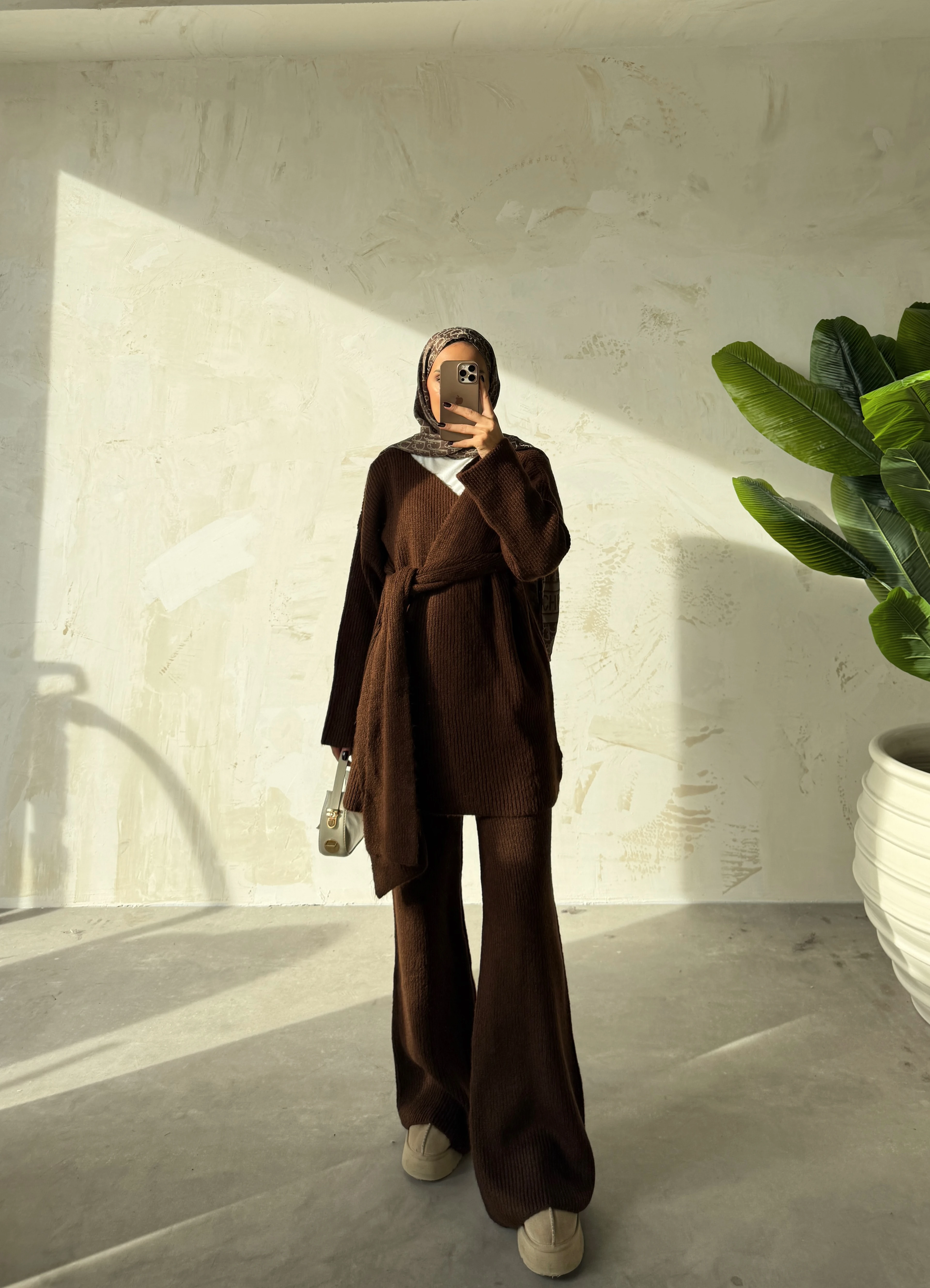 BAĞLAMALI TRİKO - Kahverengi