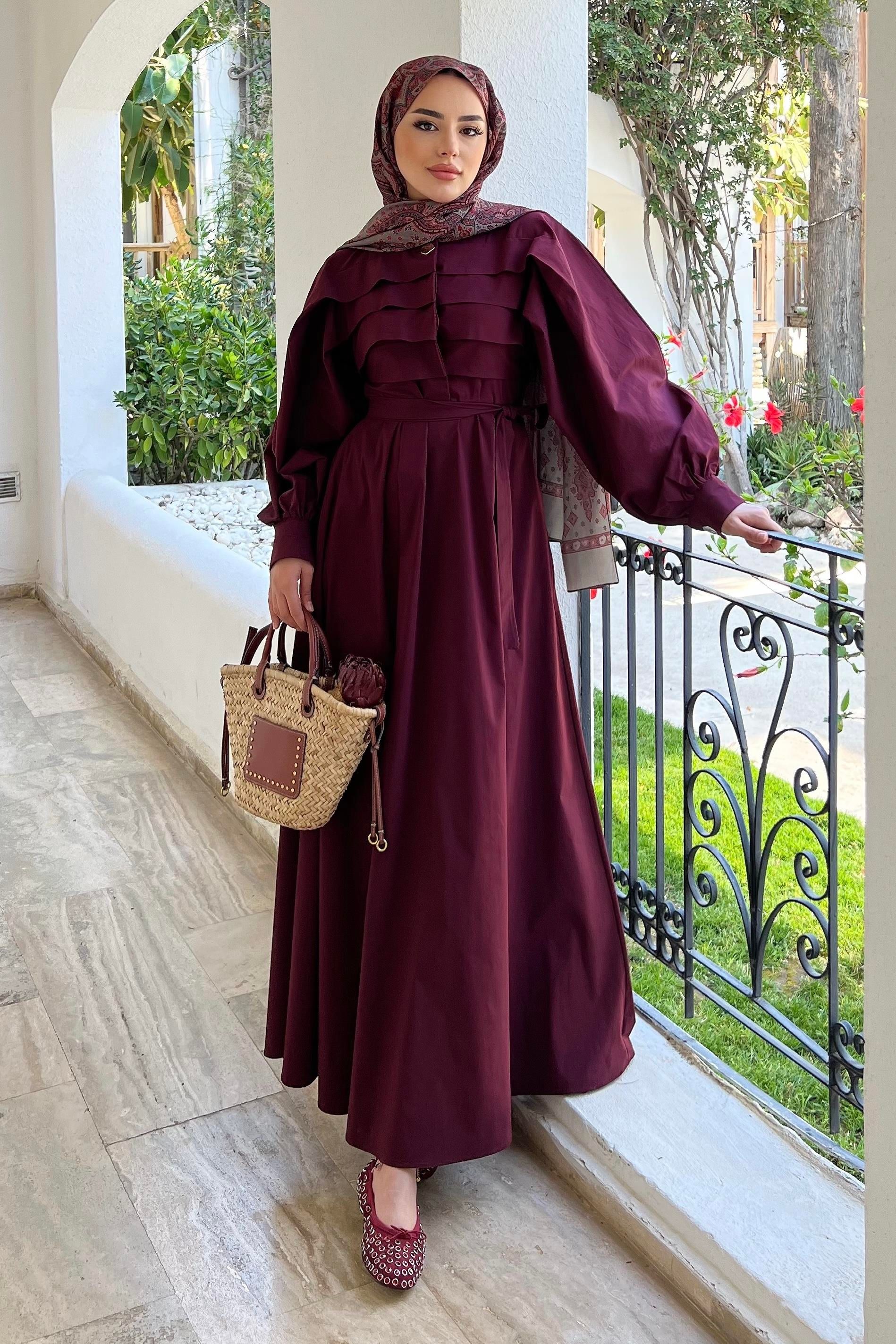 VERA ELBİSE  - BORDO